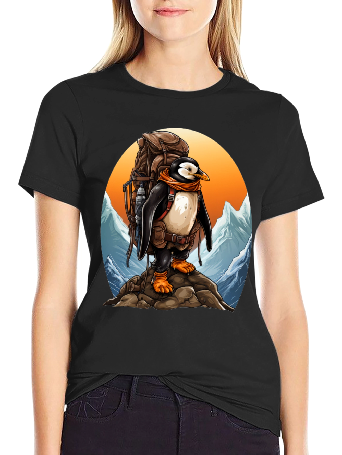 Penguin Hiker Graphic Tee - Adventure Ready