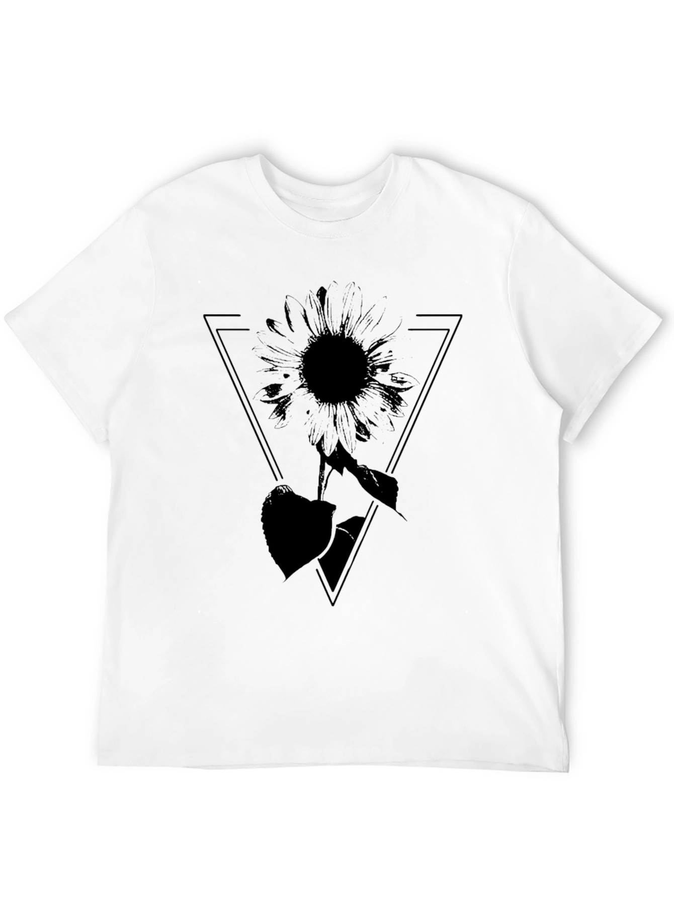 Black Sunflower Graphic Tee - Stylish Comfort
