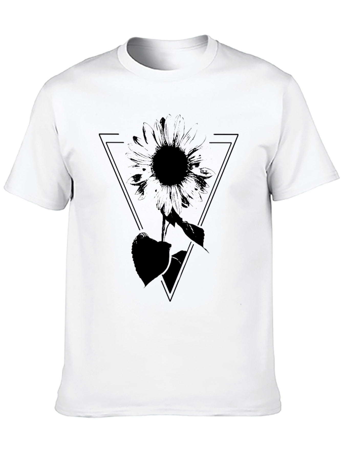 Black Sunflower Graphic Tee - Stylish Comfort