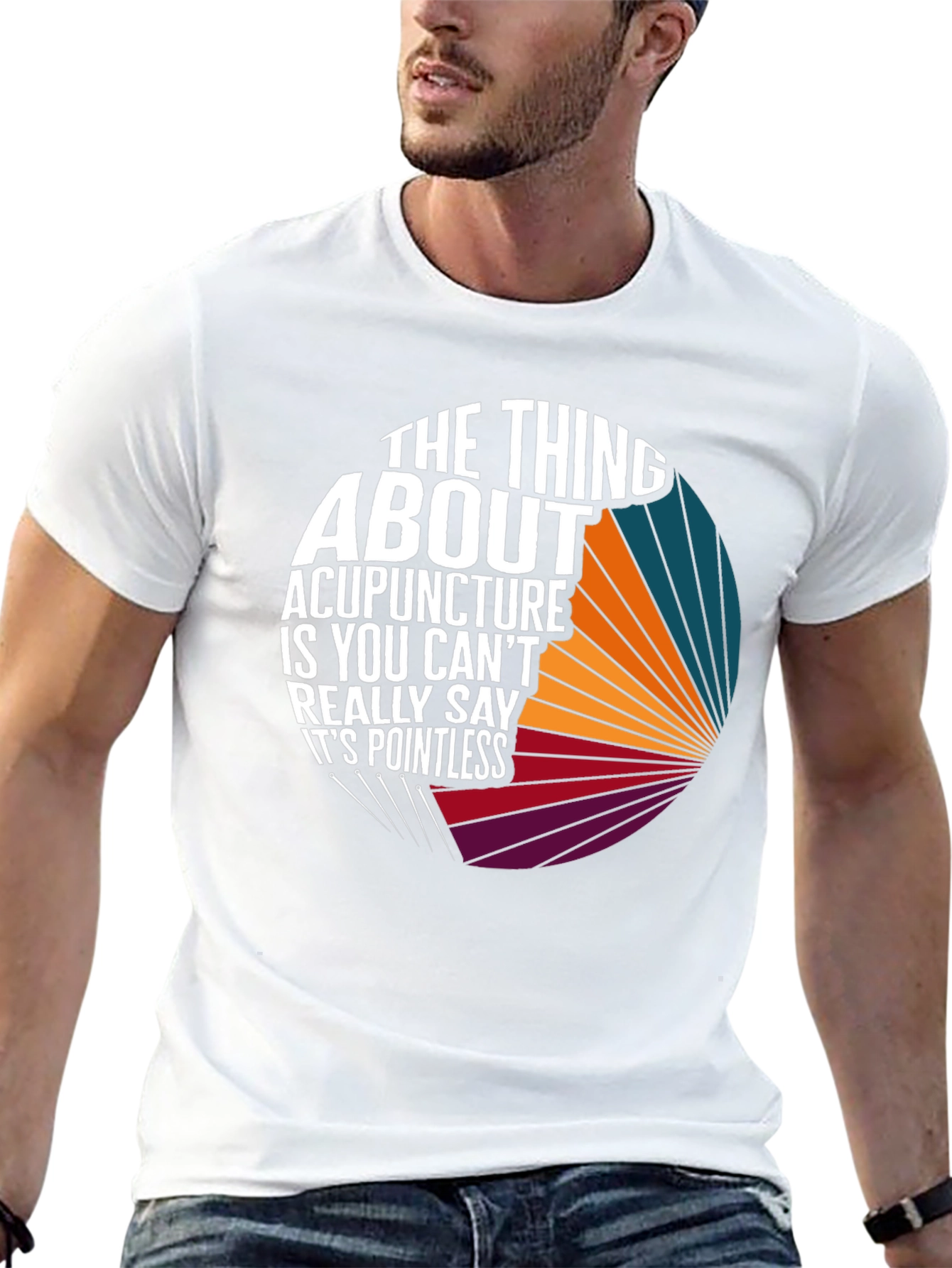Acupuncture Humor T-Shirt: Pointless Pun Tee