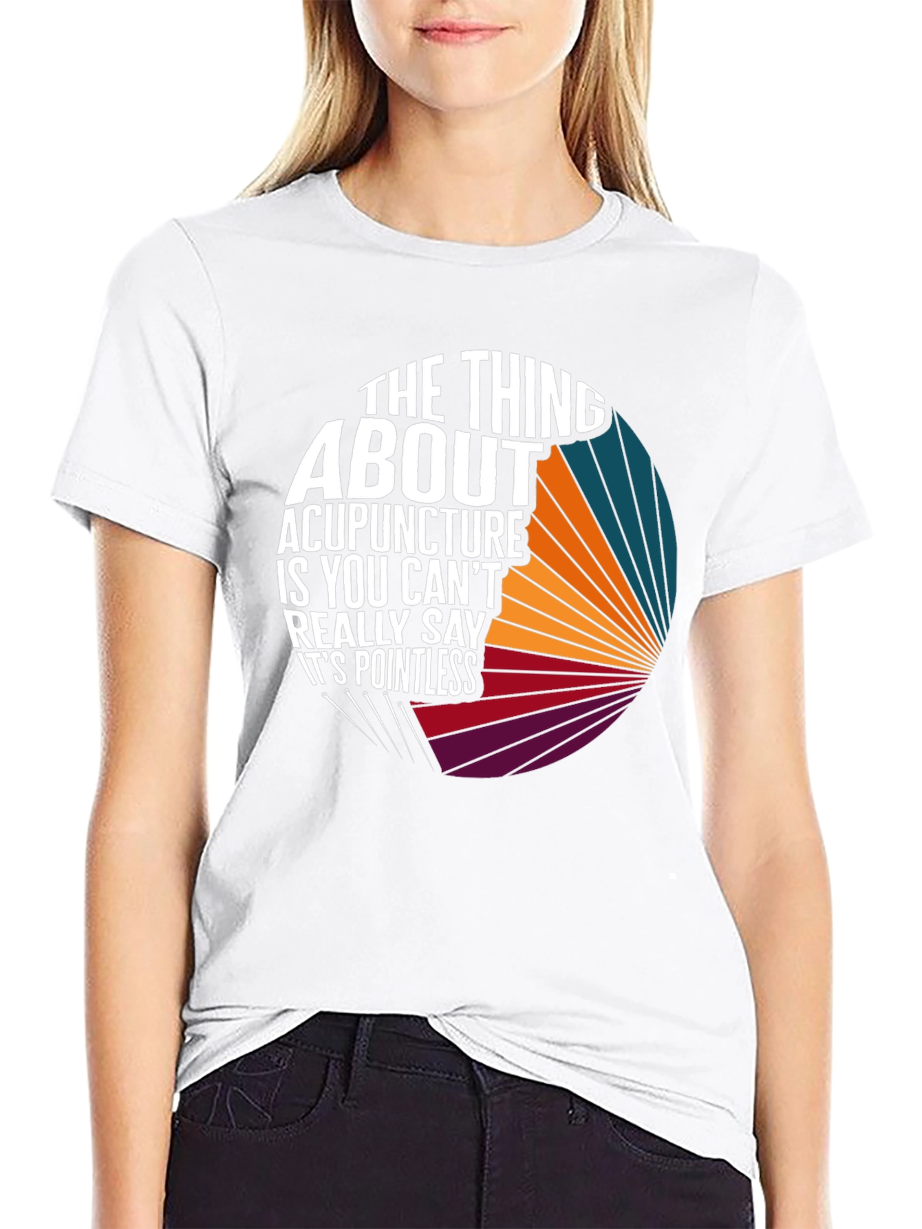Acupuncture Humor T-Shirt: Pointless Pun Tee
