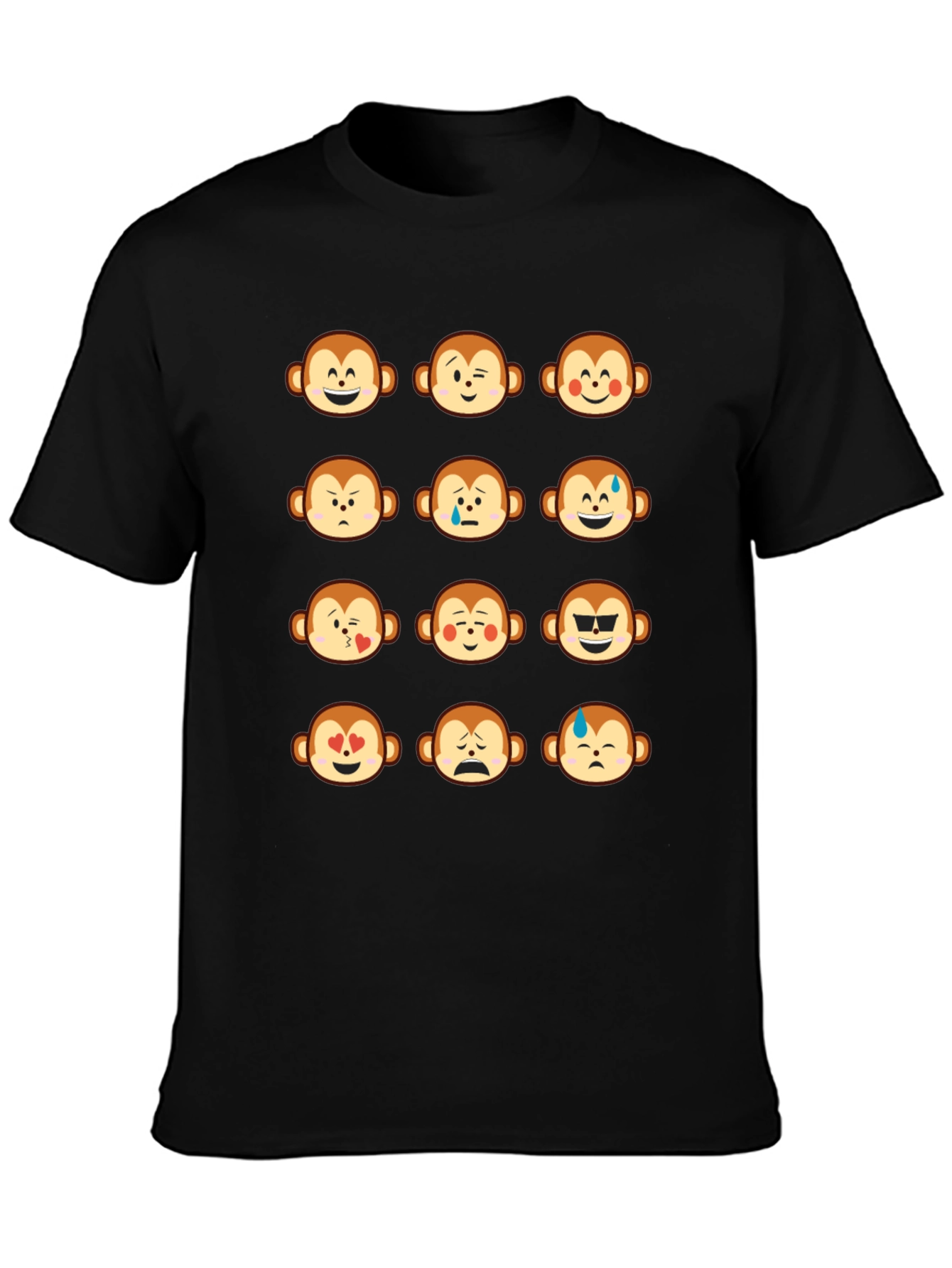 Monkey Emoji Graphic T-Shirt - Fun & Expressive Tee
