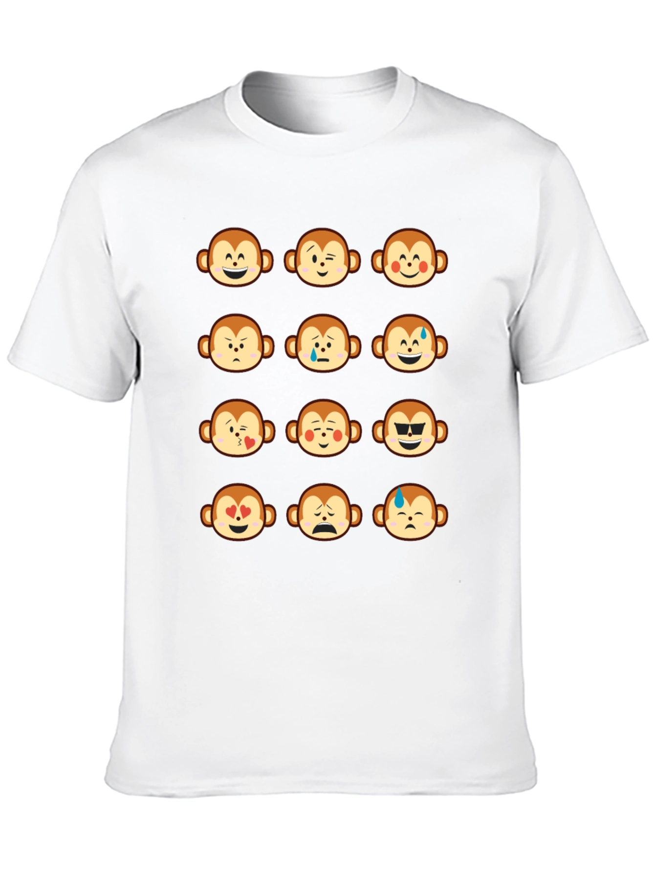 Monkey Emoji Graphic T-Shirt - Fun & Expressive Tee