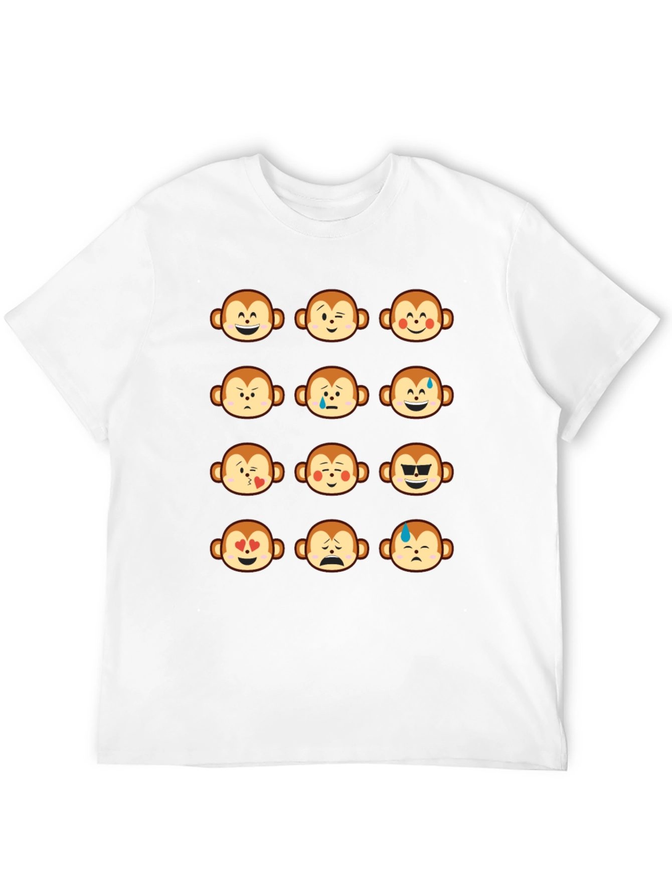 Monkey Emoji Graphic T-Shirt - Fun & Expressive Tee