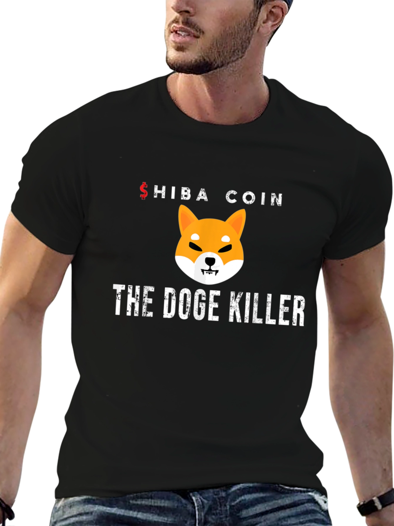 Shiba Coin The Doge Killer Black T-Shirt