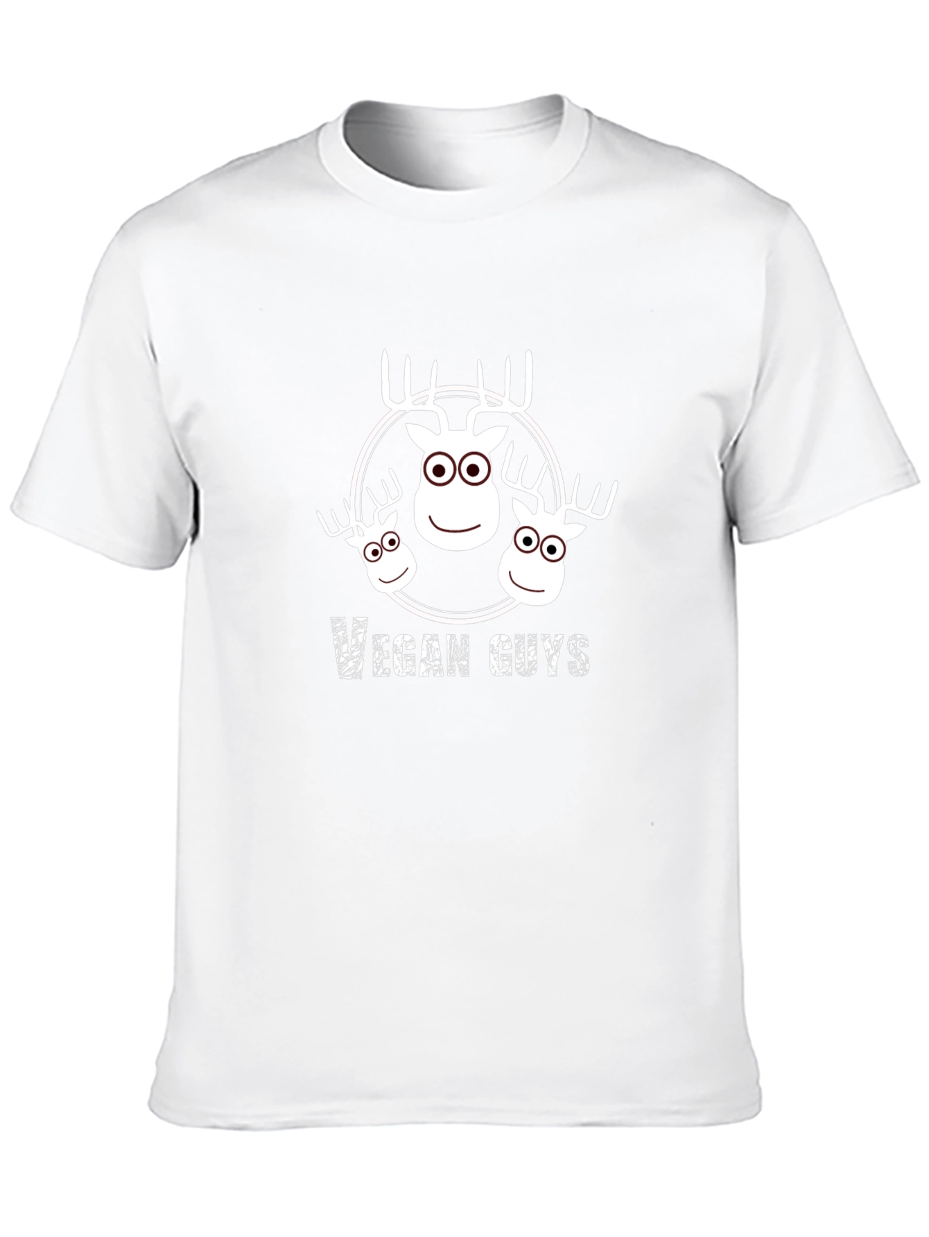 Vegan Guys T-Shirt - Cute Moose Design