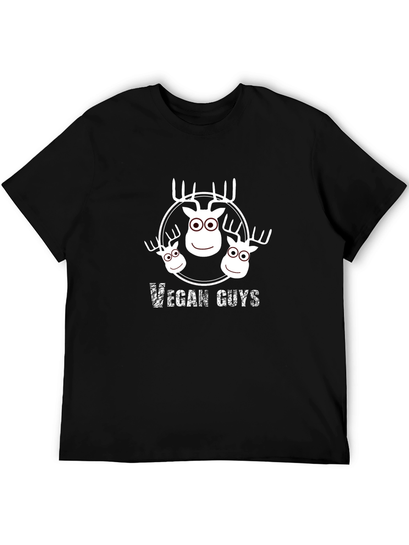 Vegan Guys T-Shirt - Cute Moose Design