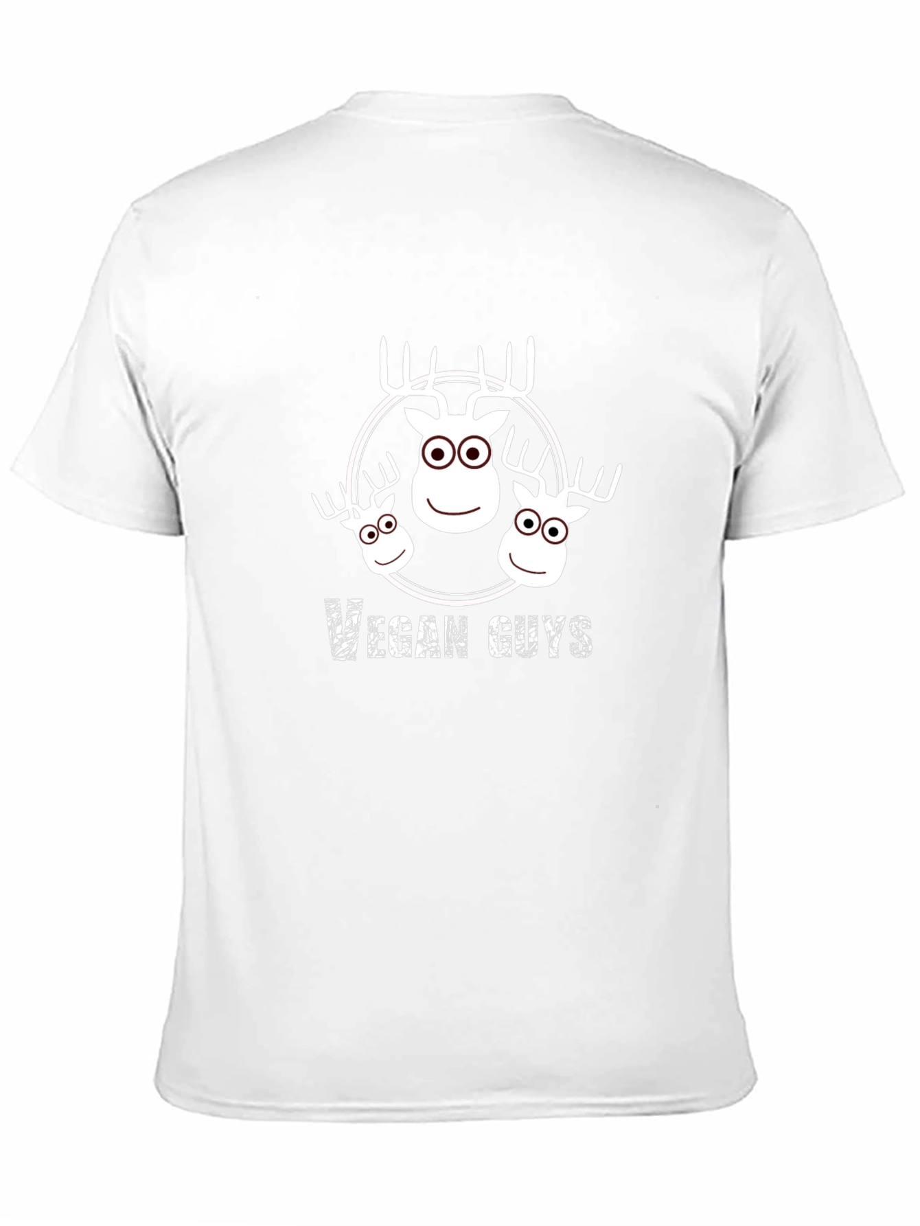 Vegan Guys T-Shirt - Cute Moose Design