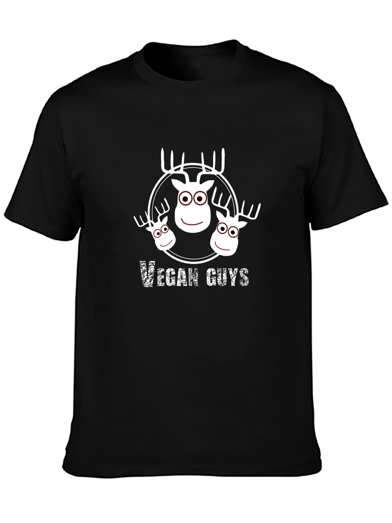 Vegan Guys T-Shirt - Cute Moose Design