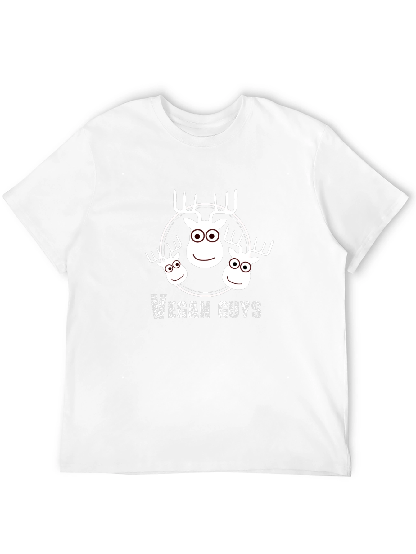 Vegan Guys T-Shirt - Cute Moose Design