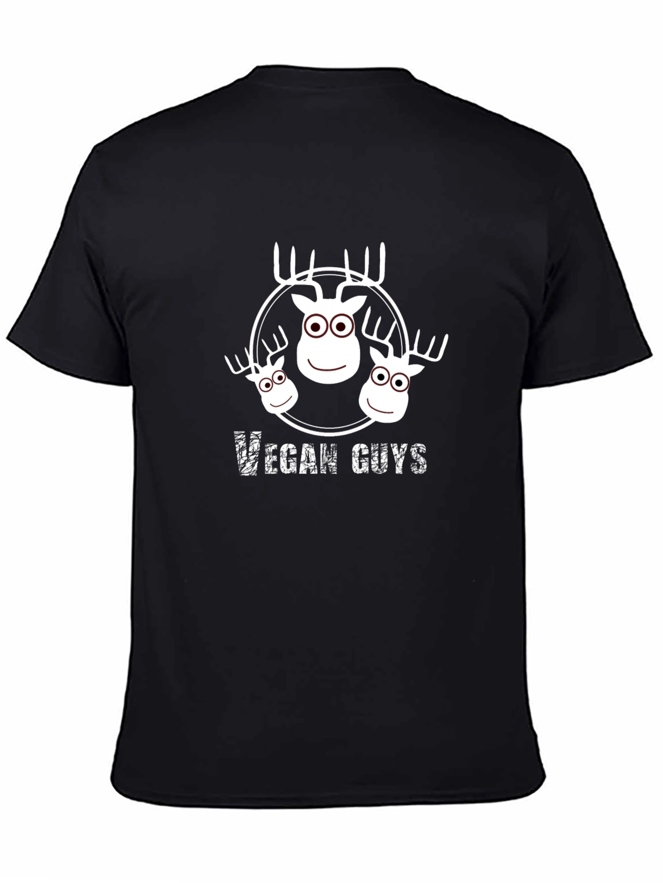 Vegan Guys T-Shirt - Cute Moose Design