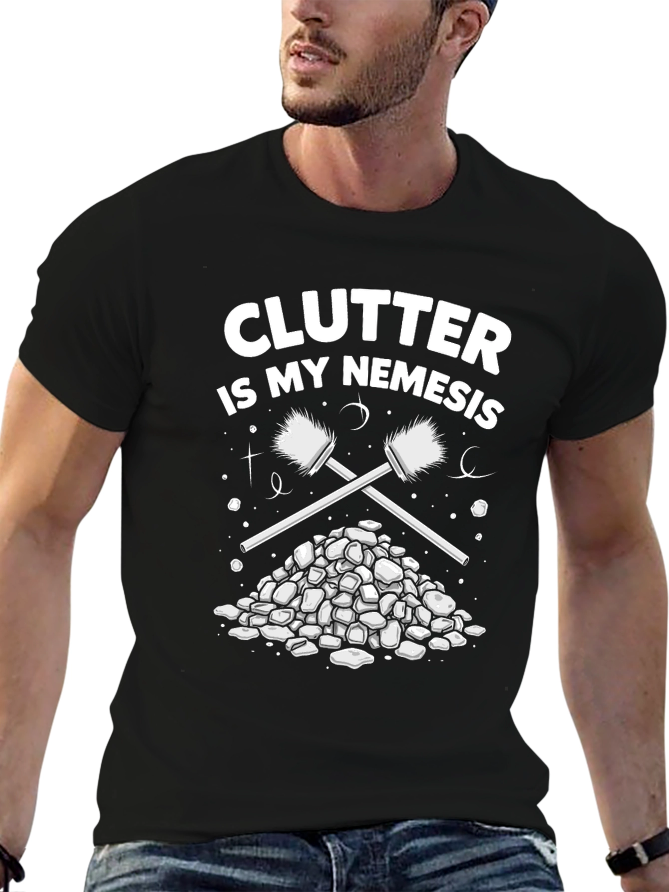 Clutter is My Nemesis Cleaning Humor T-Shirt