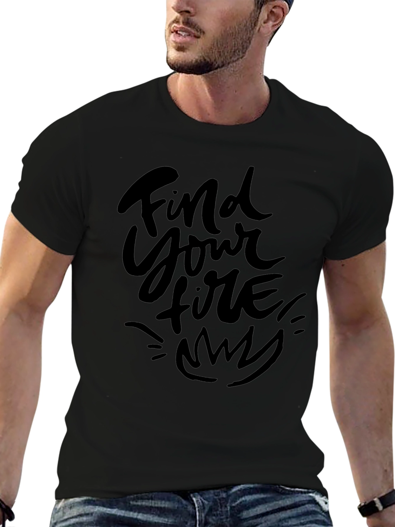 Find Your Fire Black Graphic Tee