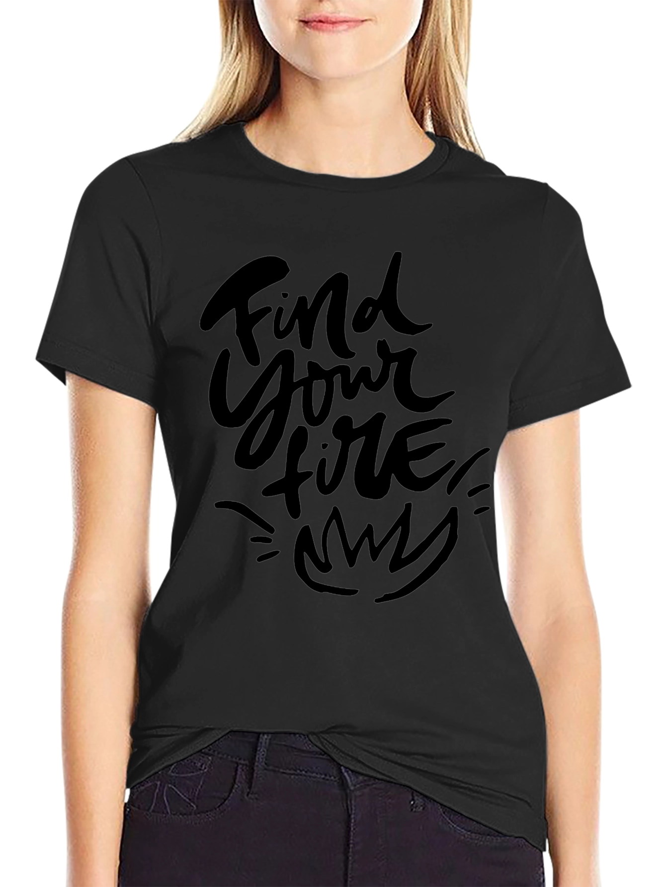 Find Your Fire Black Graphic Tee
