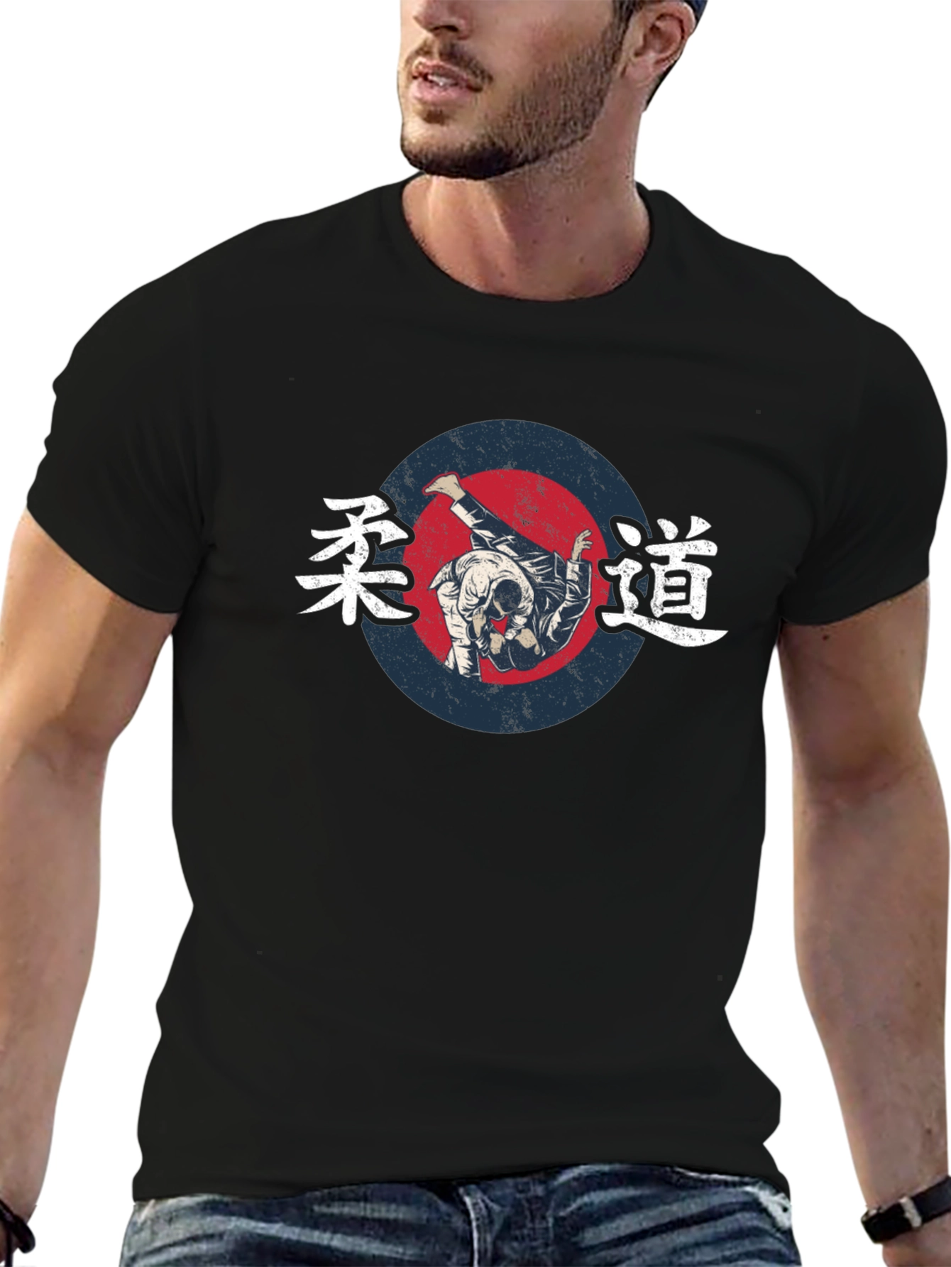 Judo Throw Graphic Black T-Shirt