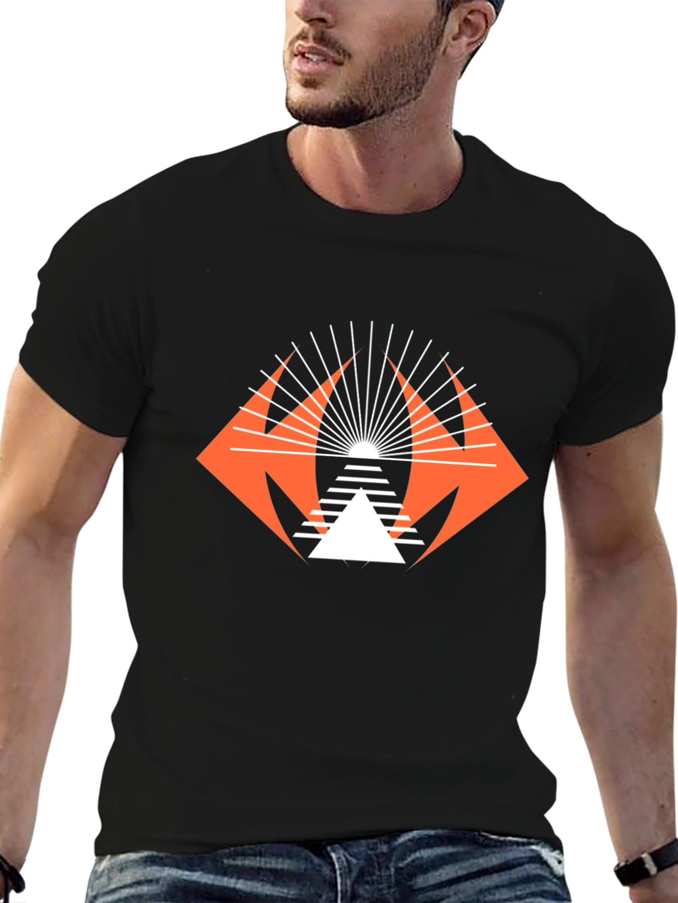Geometric Graphic Tee - Modern Streetwear