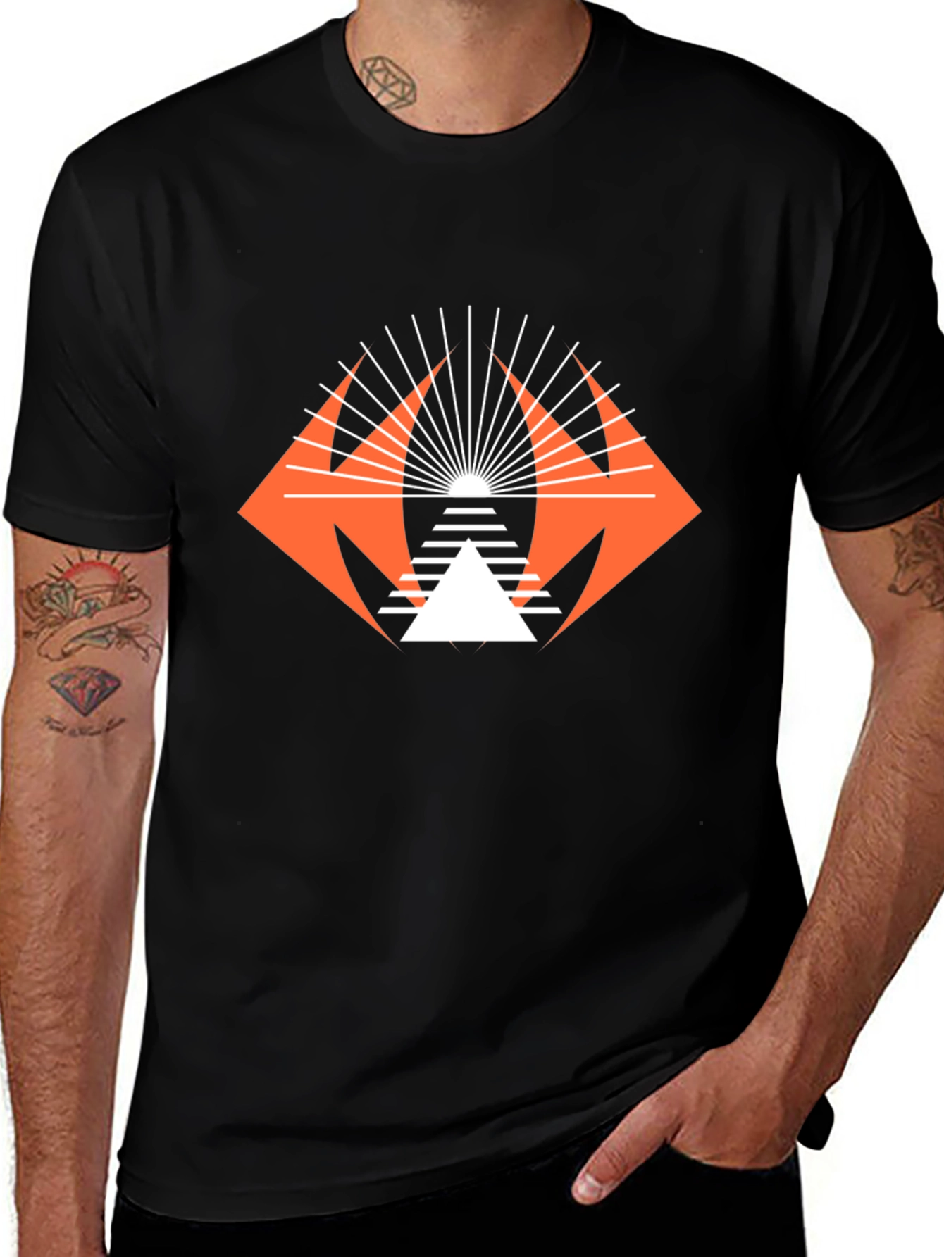 Geometric Graphic Tee - Modern Streetwear