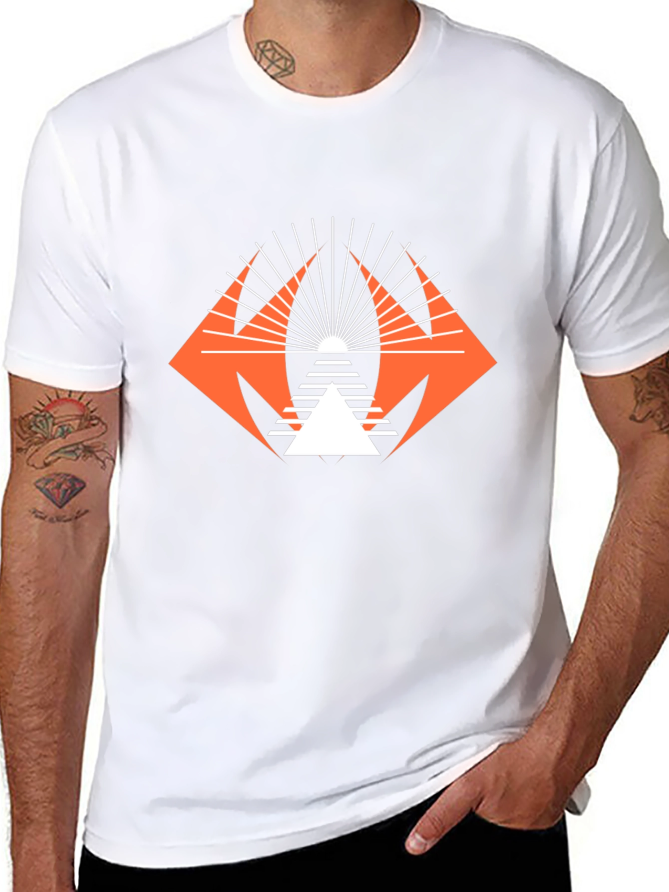 Geometric Graphic Tee - Modern Streetwear
