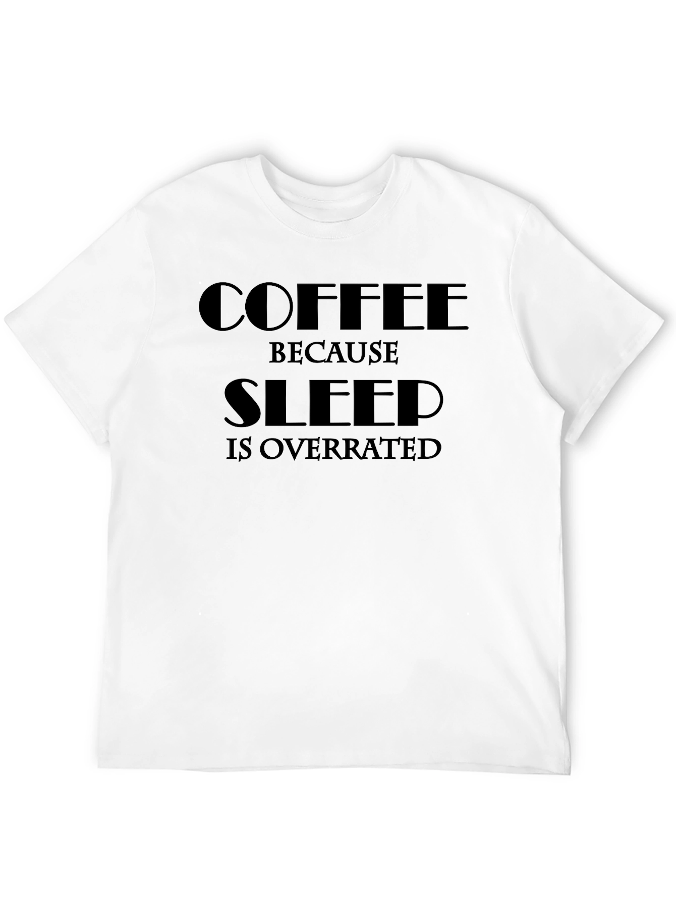 Coffee Sleep Overrated Black Graphic Tee