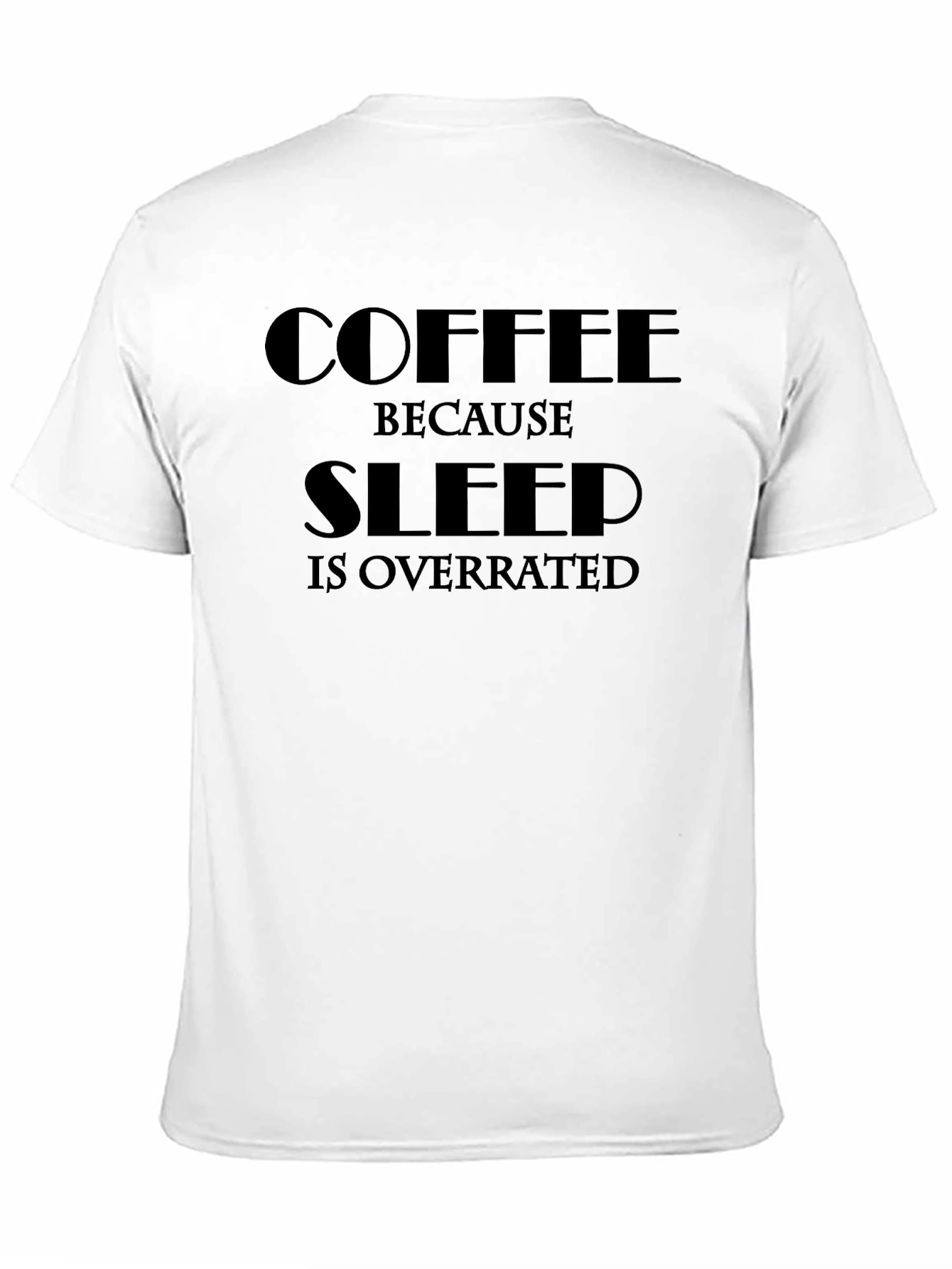 Coffee Sleep Overrated Black Graphic Tee