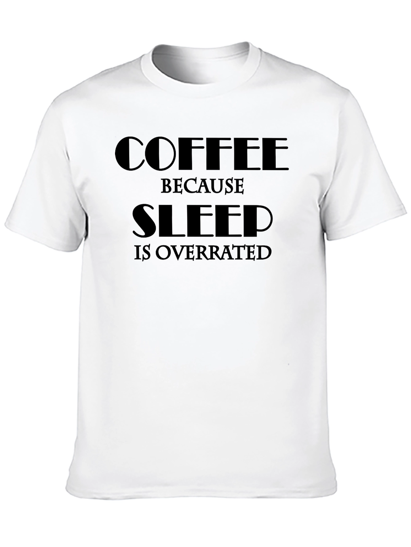 Coffee Sleep Overrated Black Graphic Tee