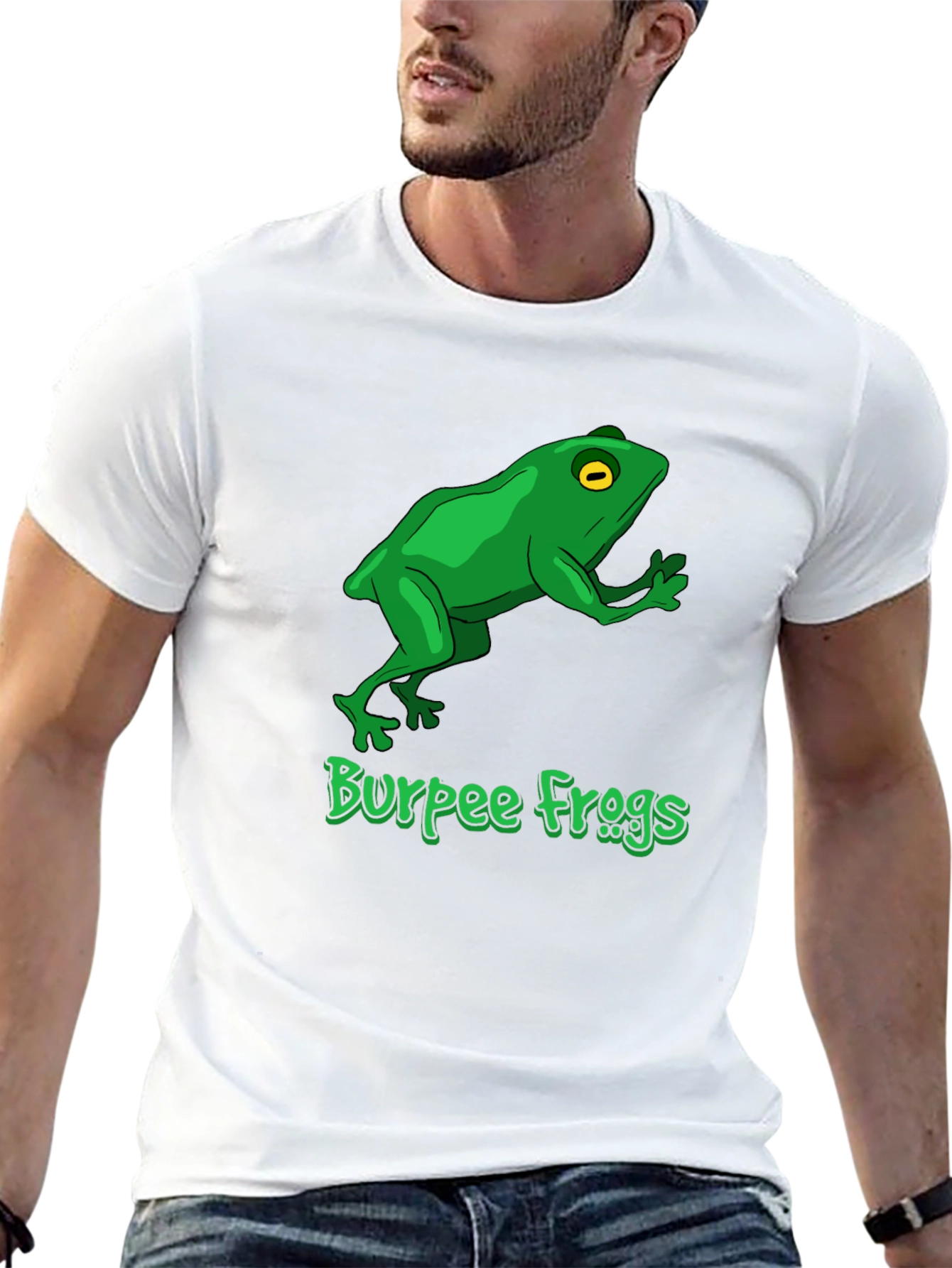 Burpee Frogs Graphic Tee - Black Cotton T-Shirt