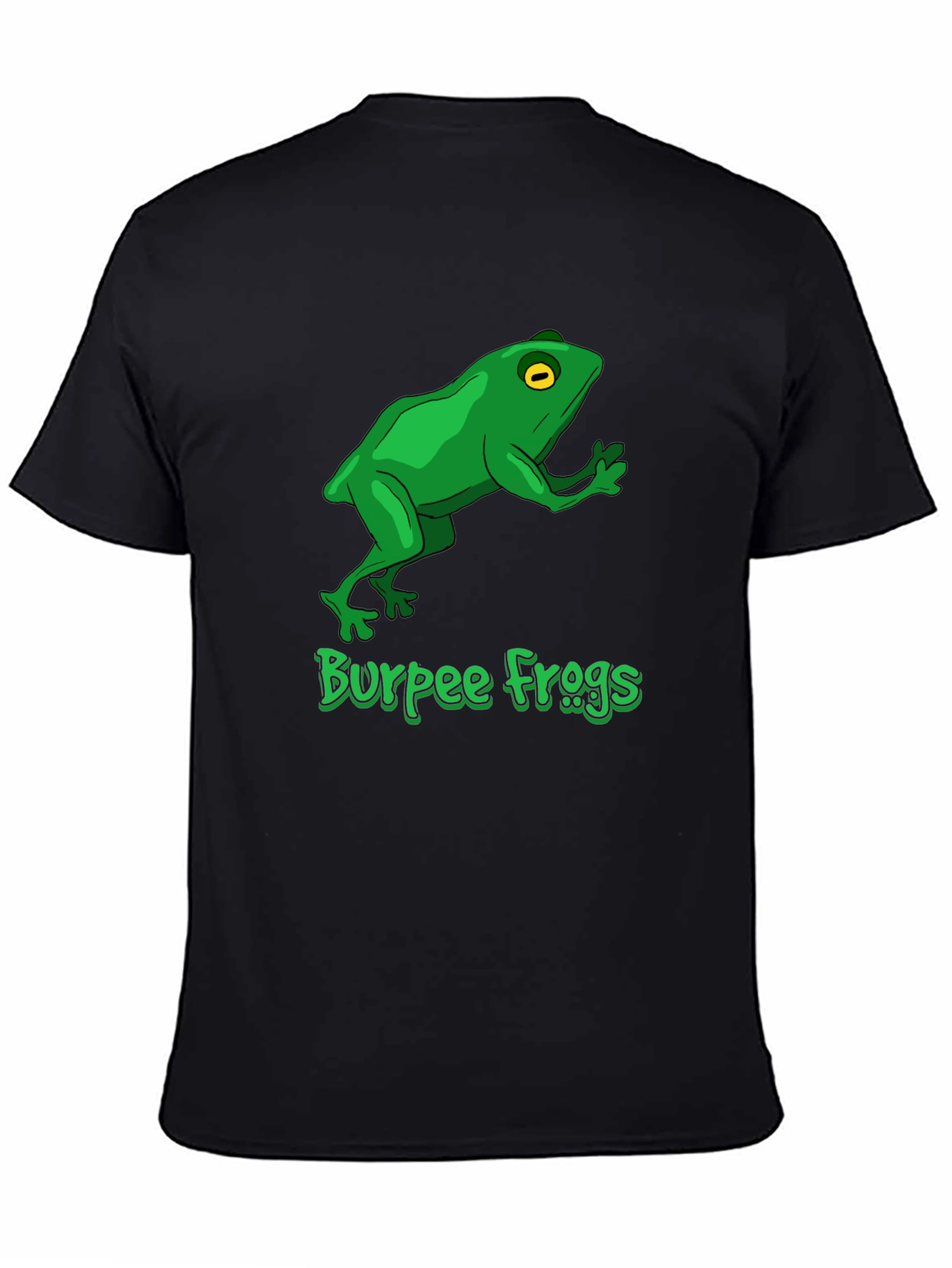 Burpee Frogs Graphic Tee - Black Cotton T-Shirt