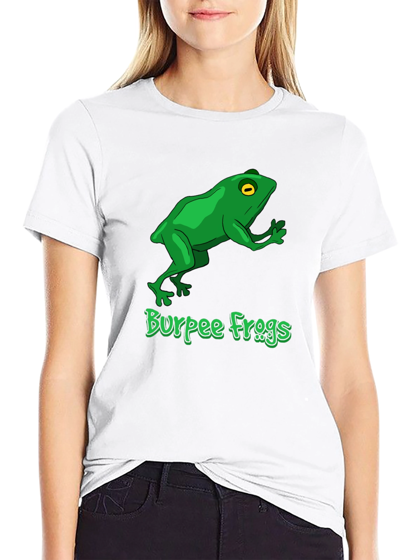 Burpee Frogs Graphic Tee - Black Cotton T-Shirt