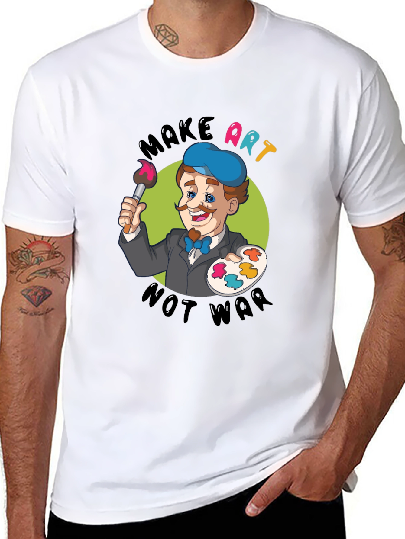 Make Art Not War T-Shirt - Painter Design