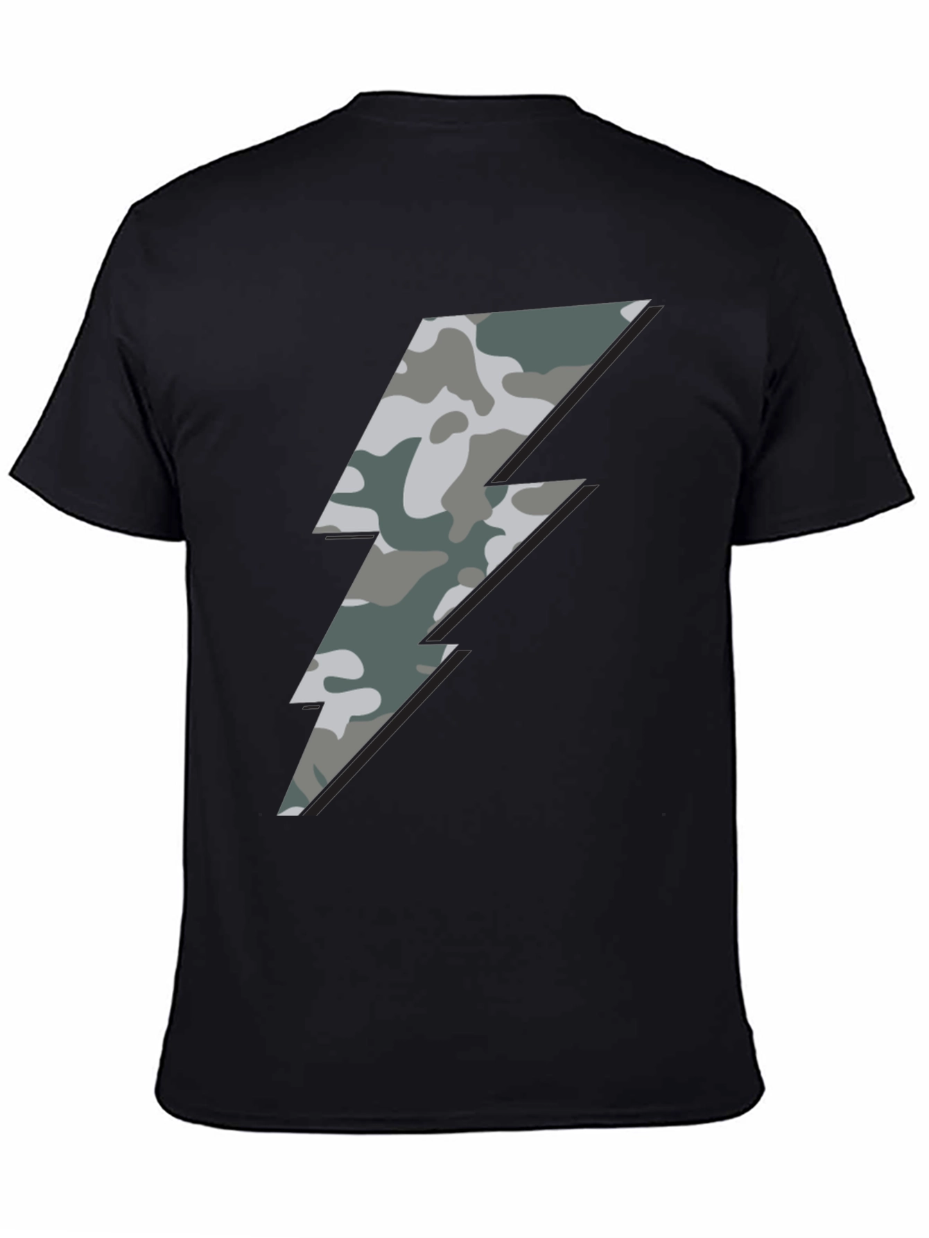 Camo Bolt Graphic Tee - Stylish Mens Casual Shirt
