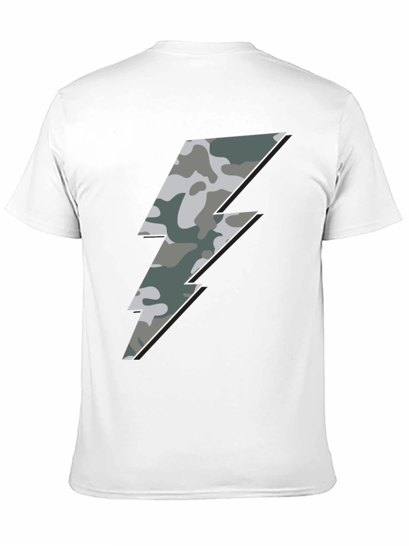 Camo Bolt Graphic Tee - Stylish Mens Casual Shirt