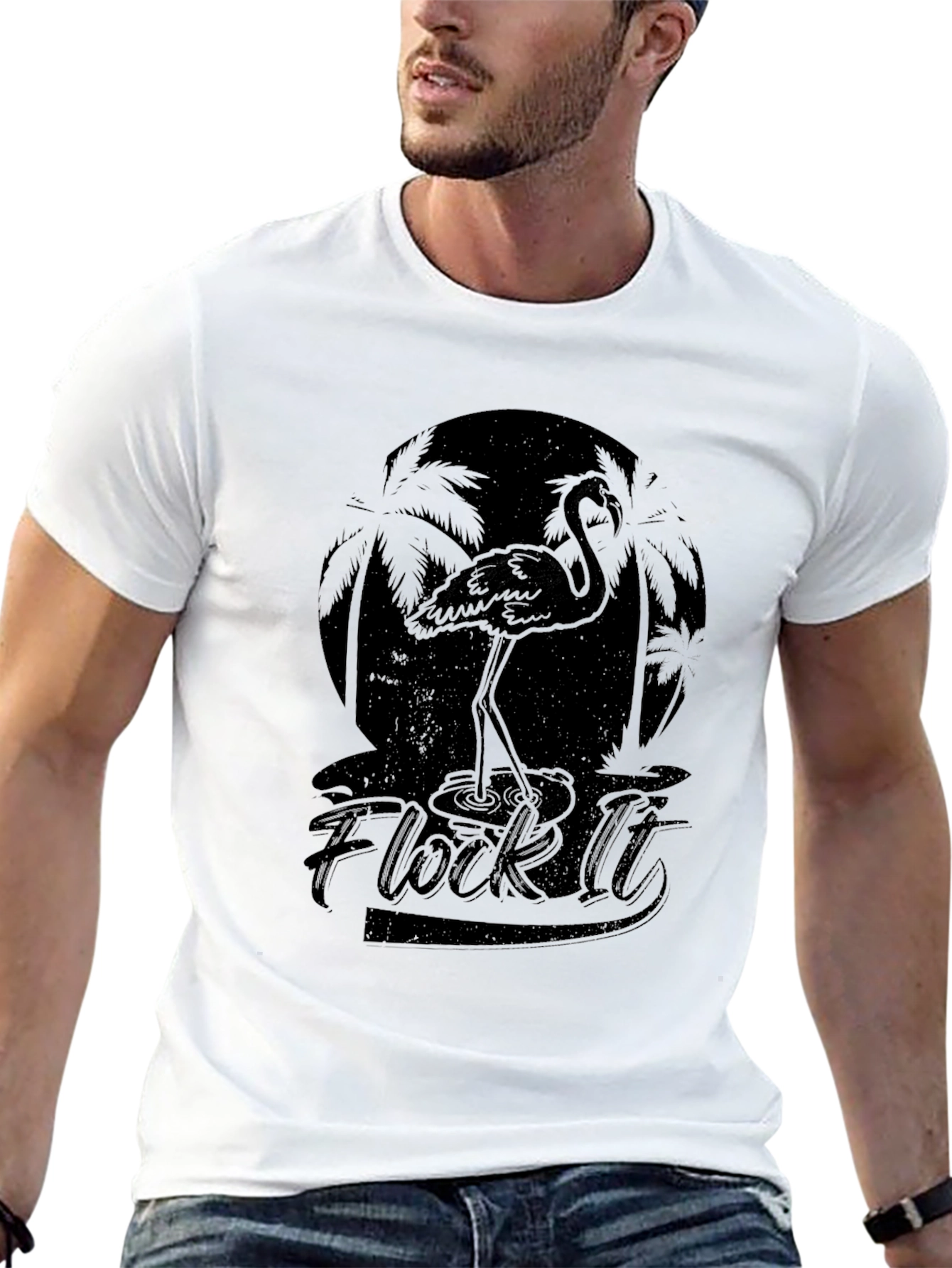 Flock It Flamingo Graphic Tee - Tropical Style