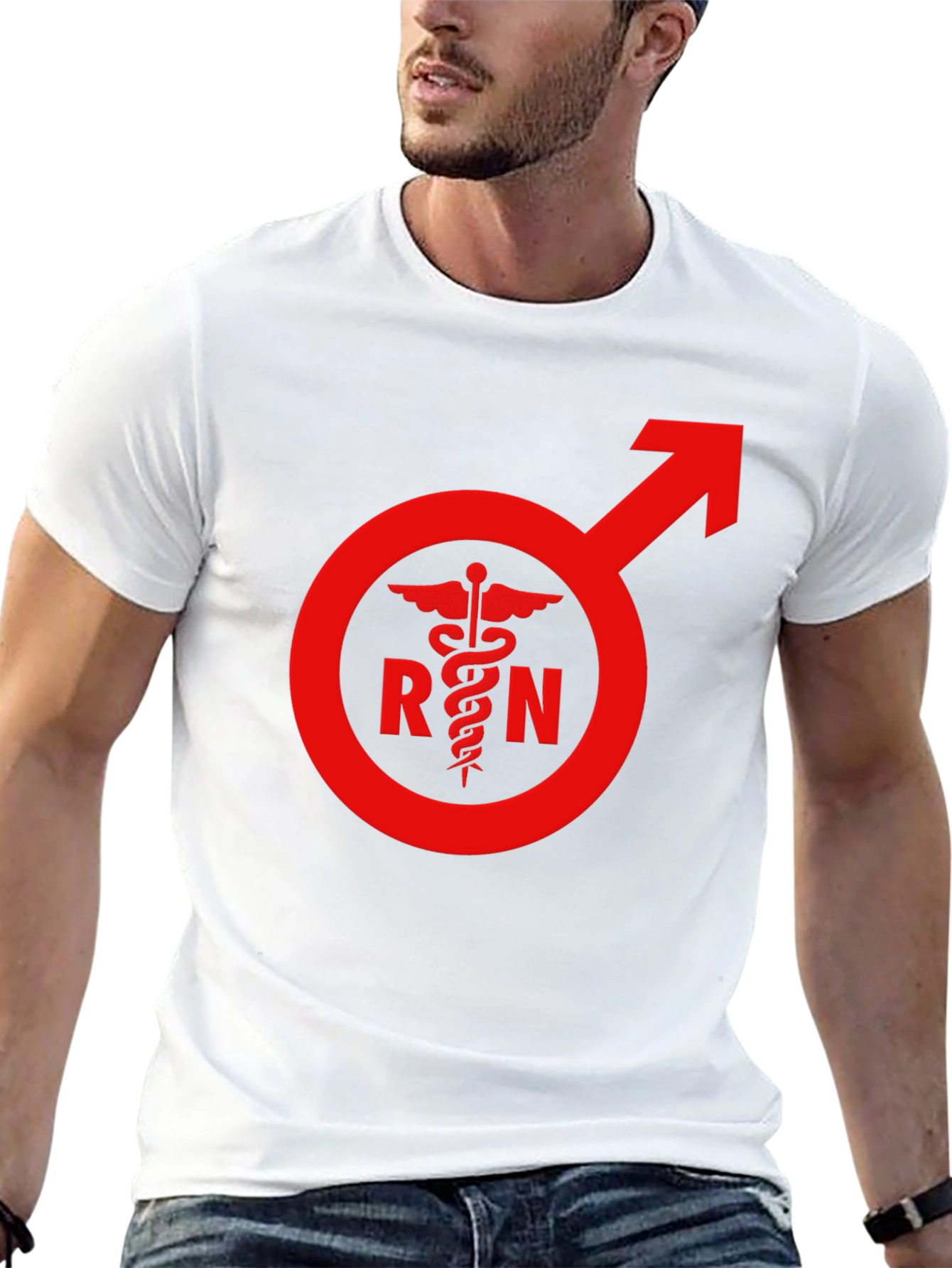 RN Symbol T-Shirt - Male Nurse Pride