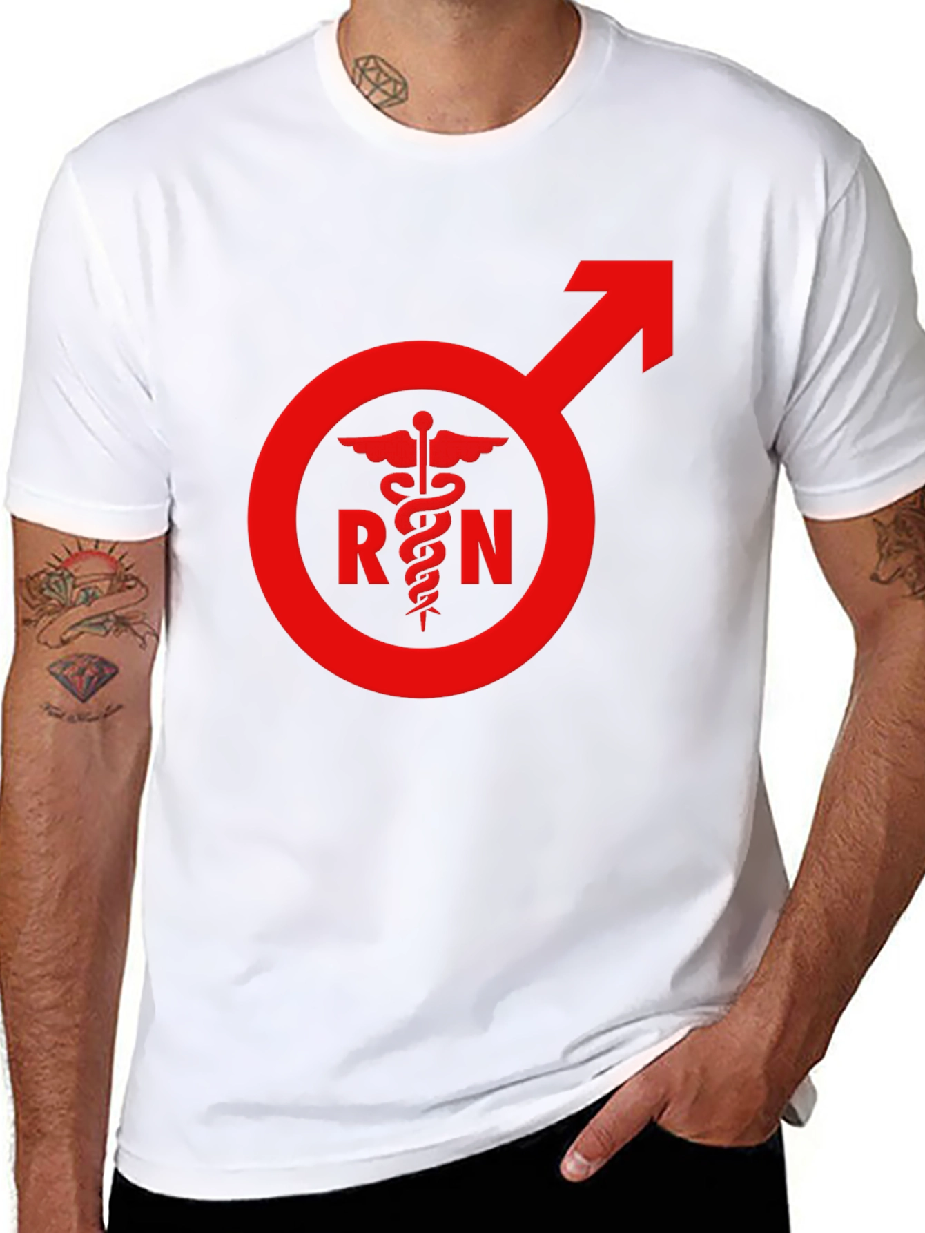 RN Symbol T-Shirt - Male Nurse Pride