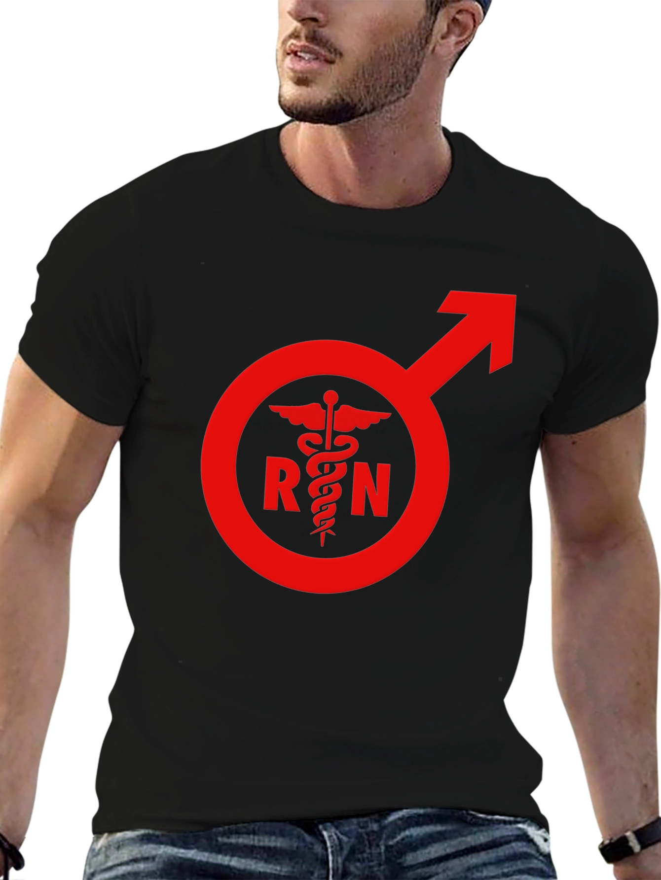 RN Symbol T-Shirt - Male Nurse Pride