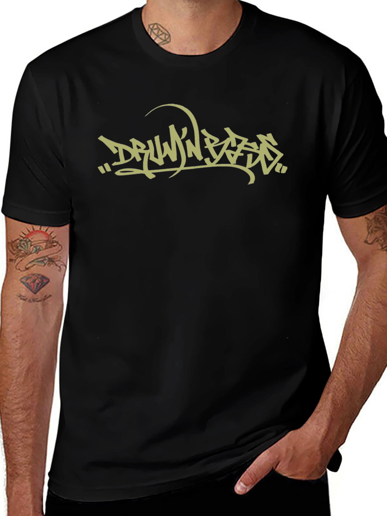 Drums n Bass Graphic Tee - Black