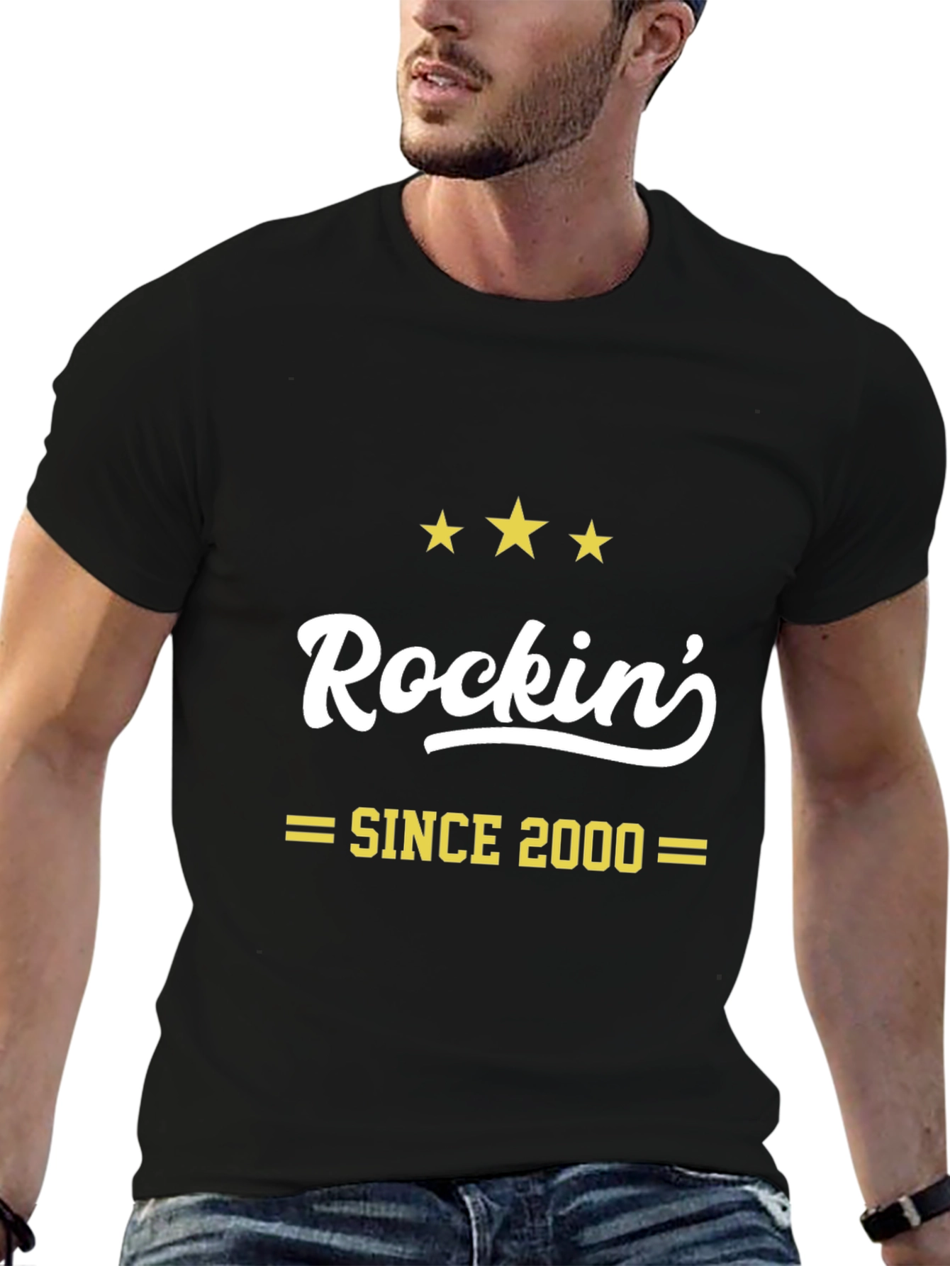 Rockin Since 2000 Black Graphic Tee