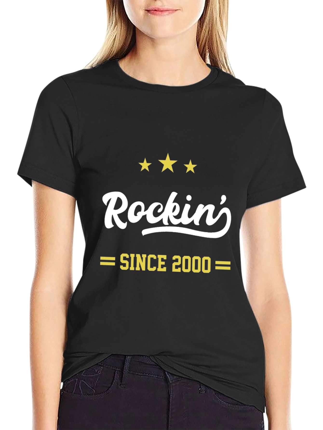 Rockin Since 2000 Black Graphic Tee