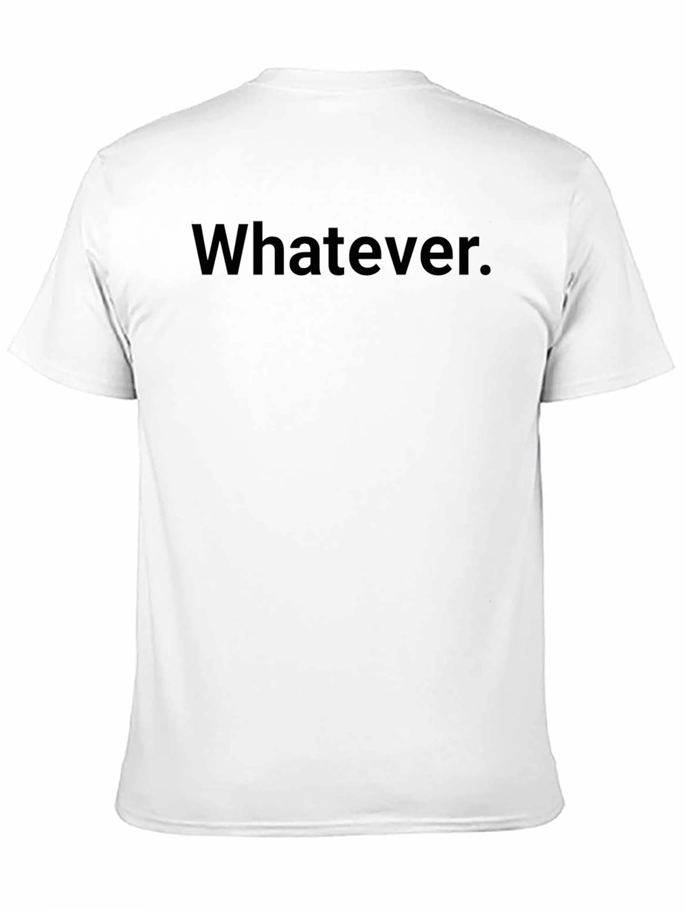 Whatever Graphic Black Crew Neck T-Shirt