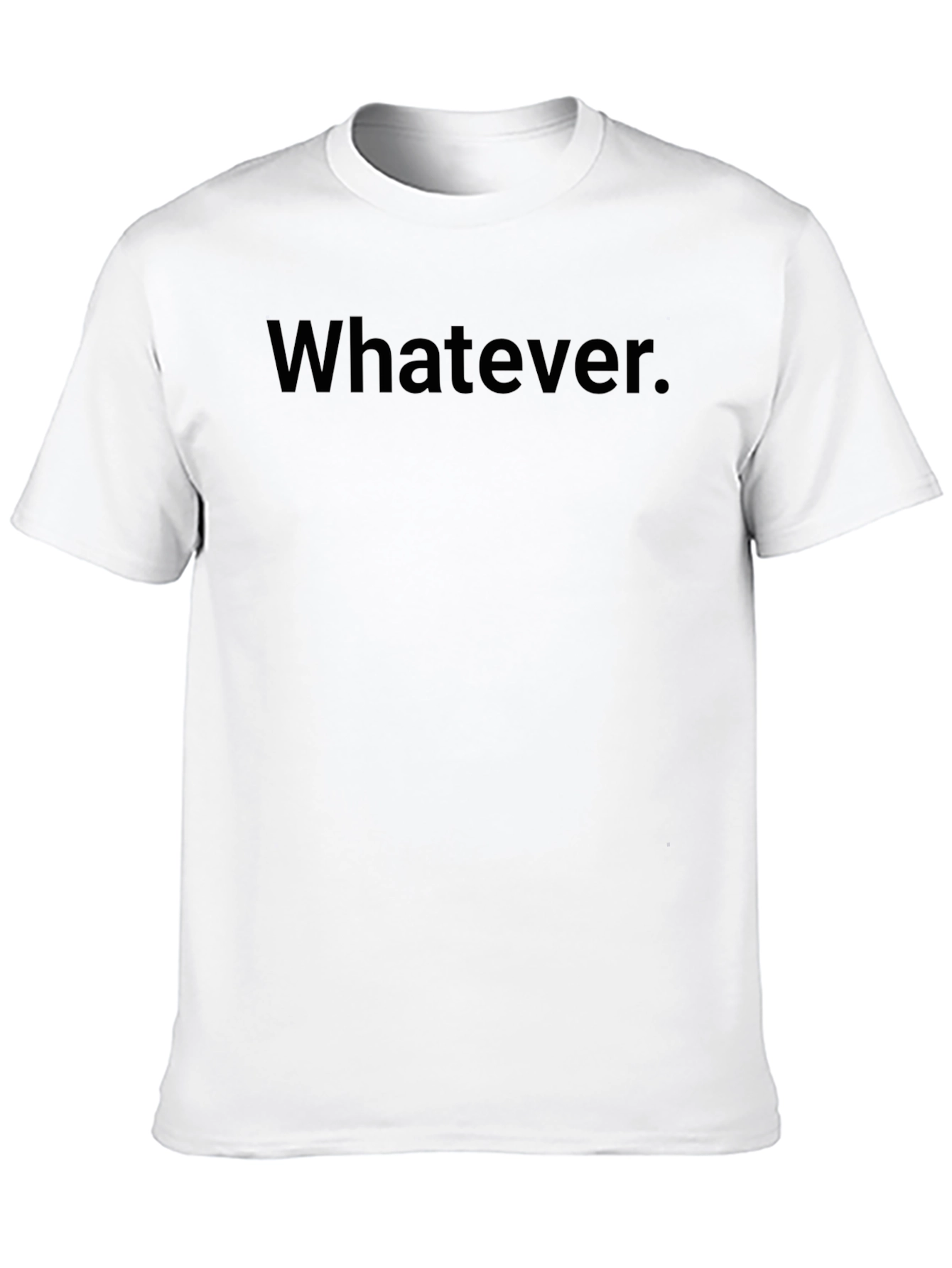 Whatever Graphic Black Crew Neck T-Shirt