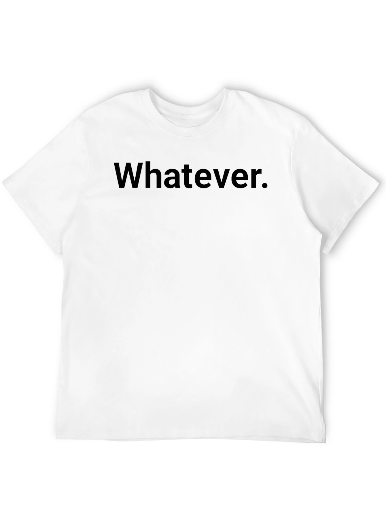 Whatever Graphic Black Crew Neck T-Shirt