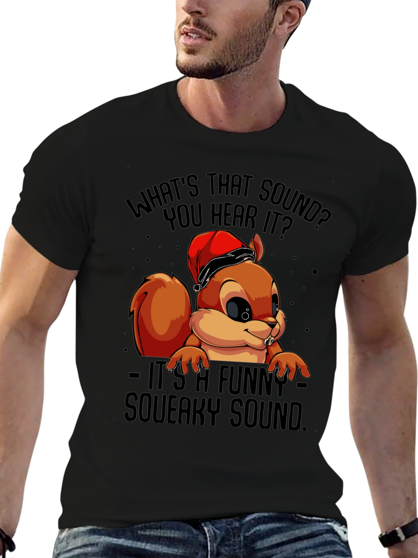 Funny Squeaky Sound Squirrel Graphic T-Shirt