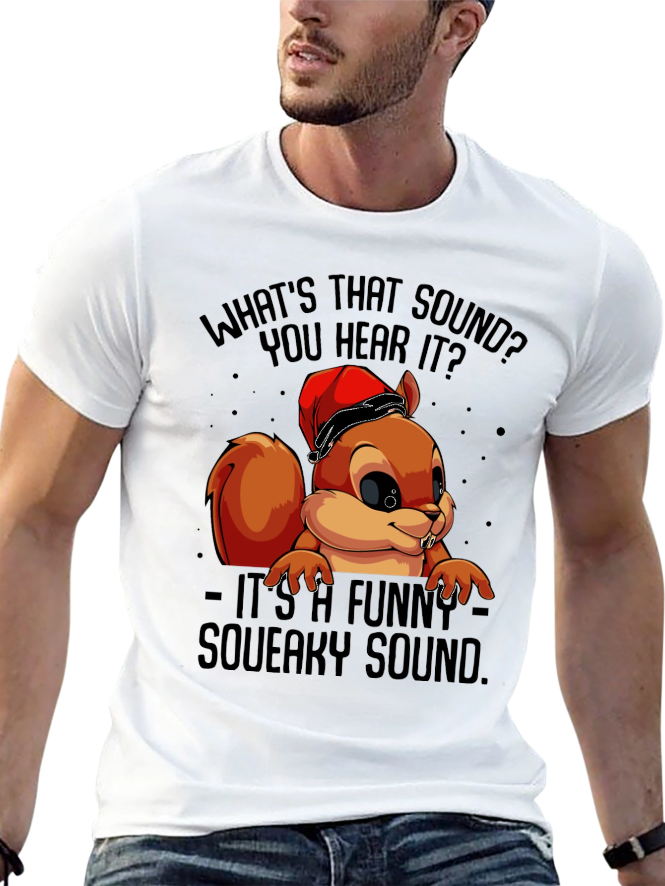 Funny Squeaky Sound Squirrel Graphic T-Shirt