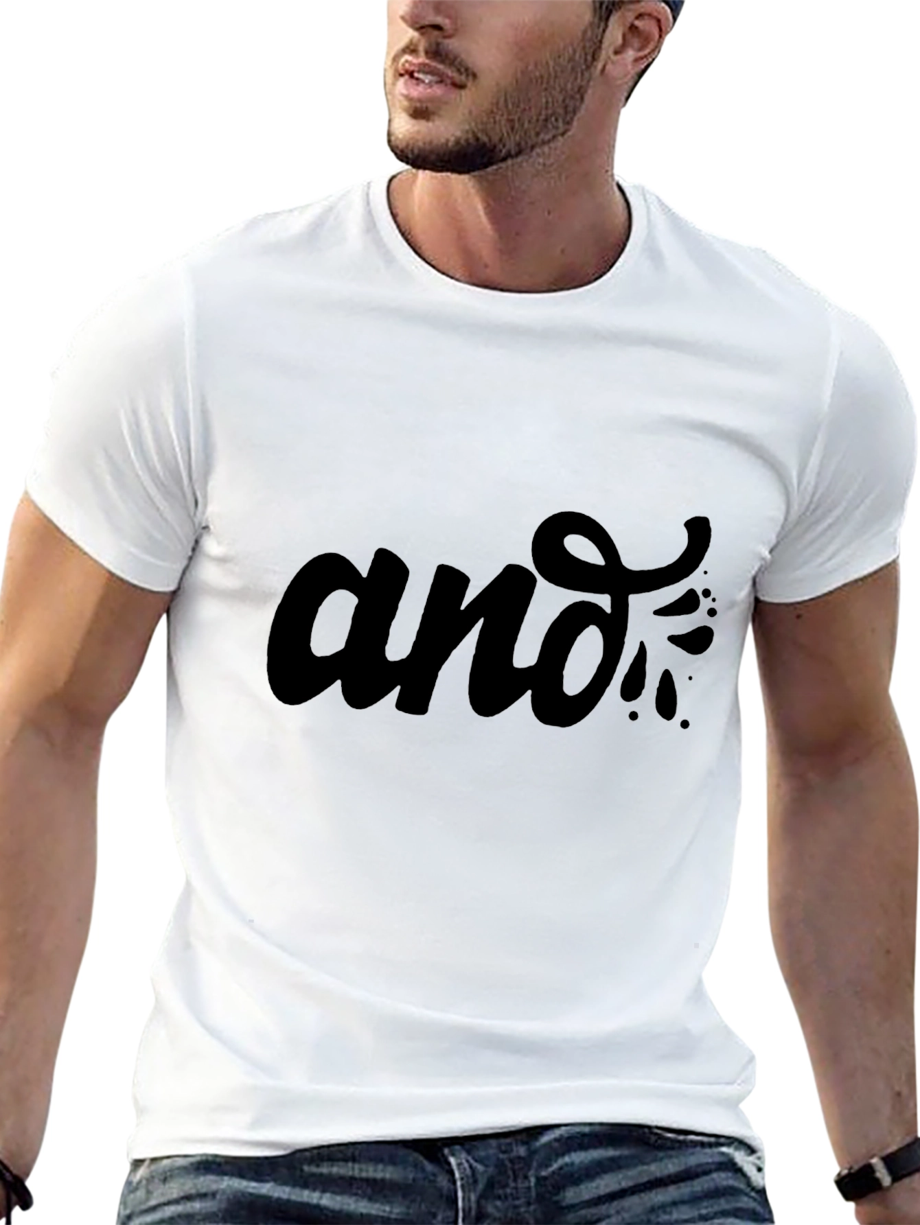 Stylish Black T-Shirt with and Graphic Print