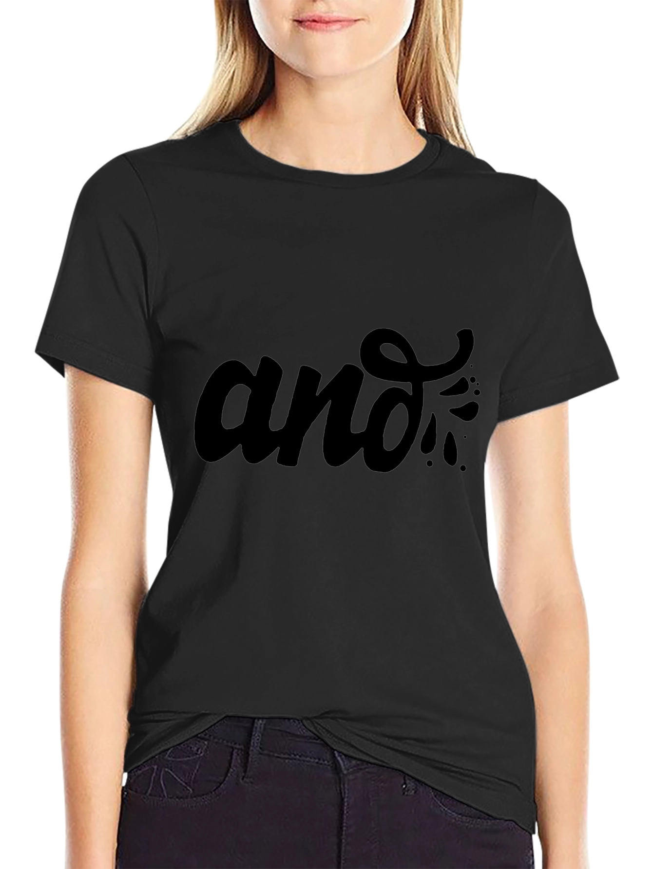 Stylish Black T-Shirt with and Graphic Print