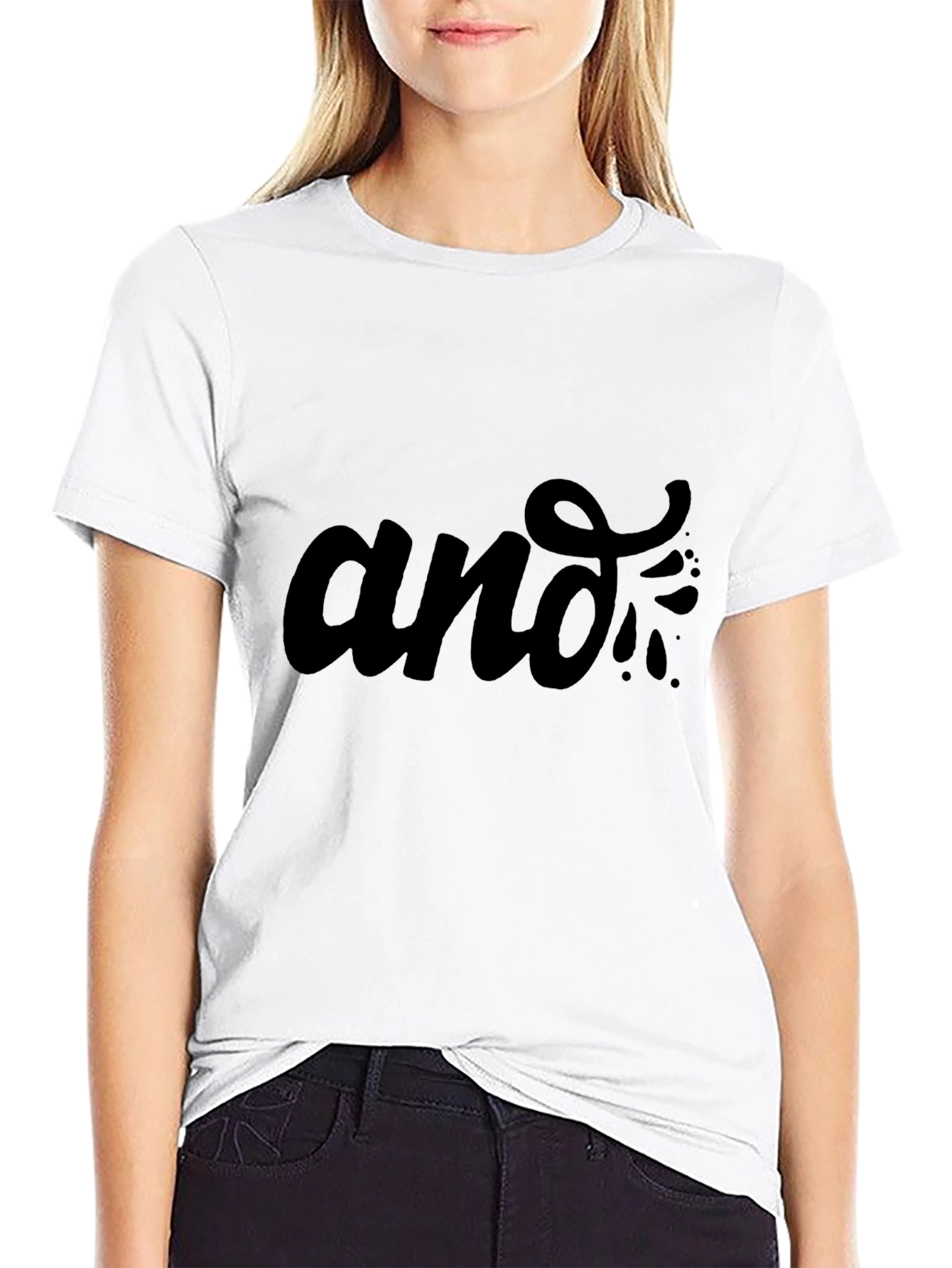 Stylish Black T-Shirt with and Graphic Print