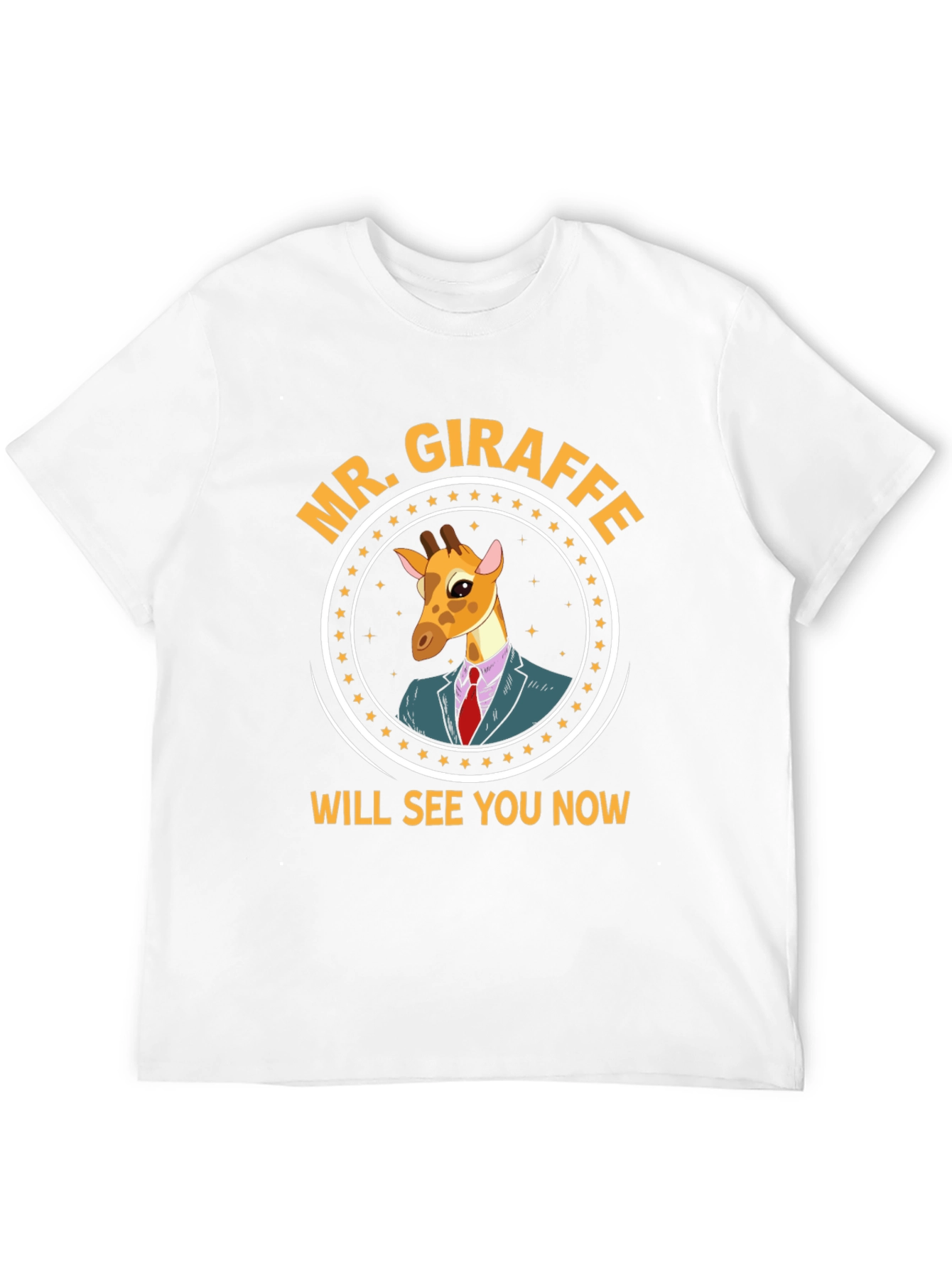 Mr. Giraffe Will See You Now Black T-Shirt