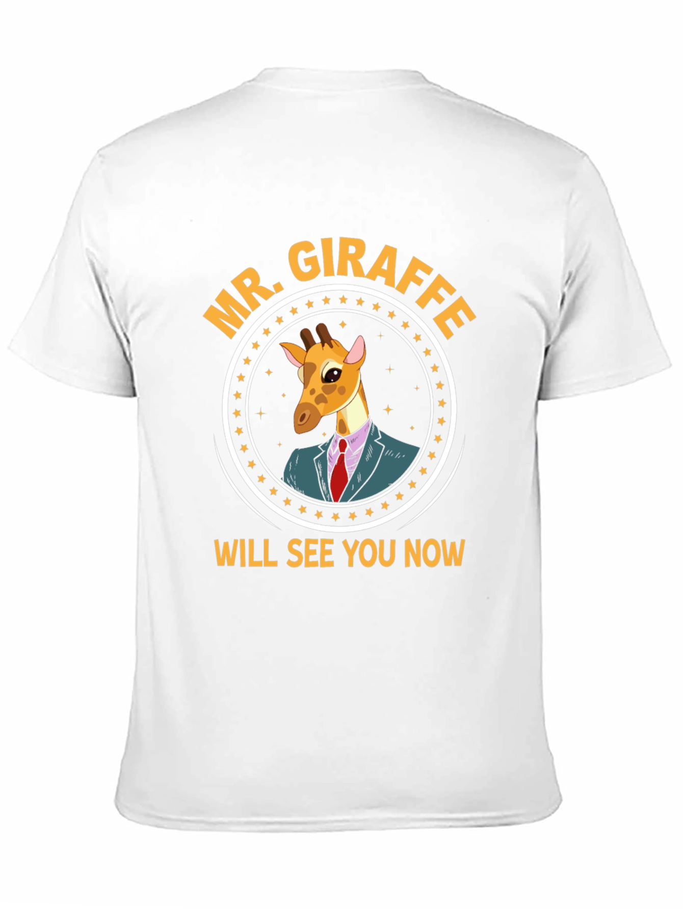Mr. Giraffe Will See You Now Black T-Shirt