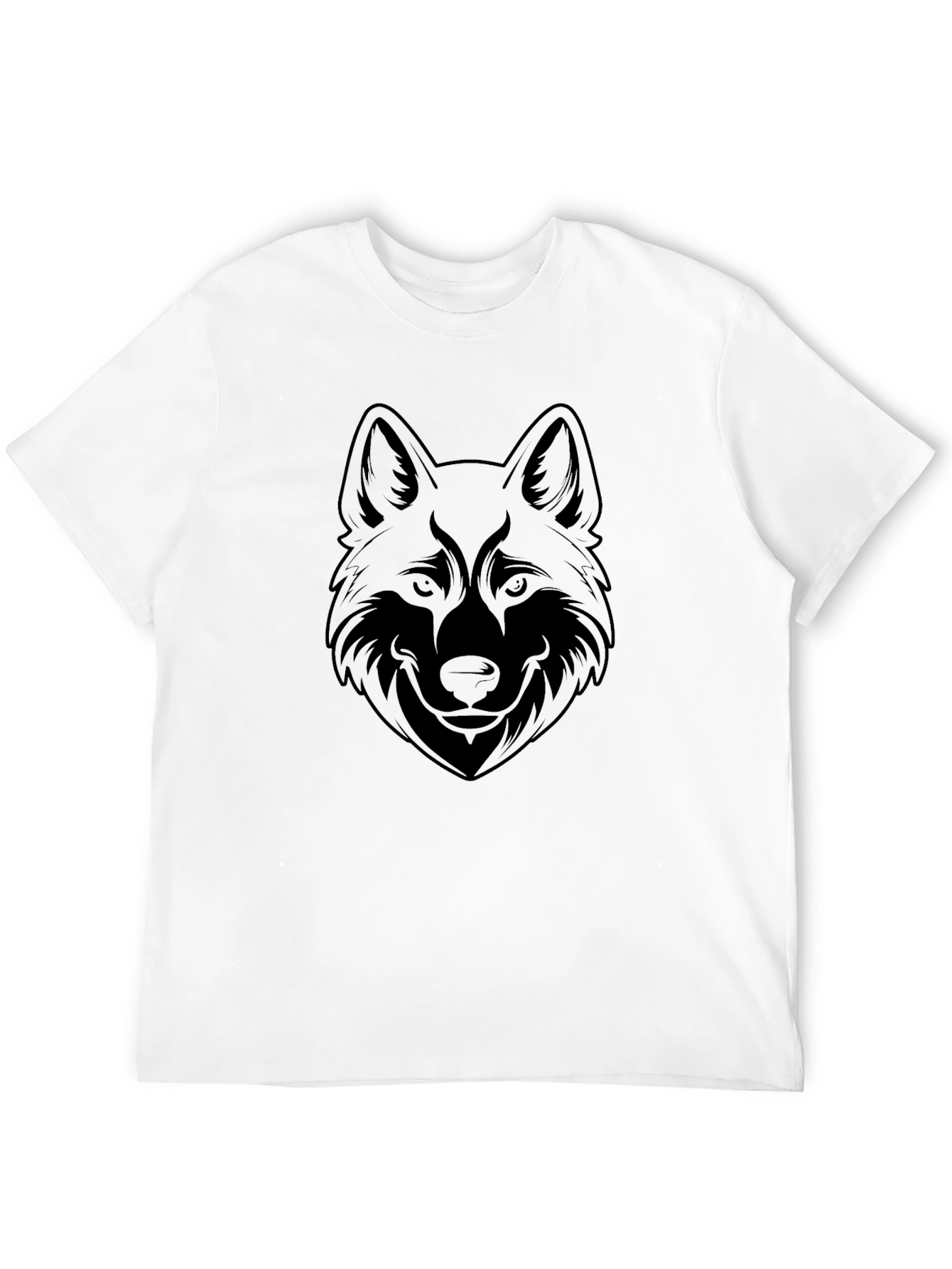 Black Wolf Graphic Tee - Mens Casual Style