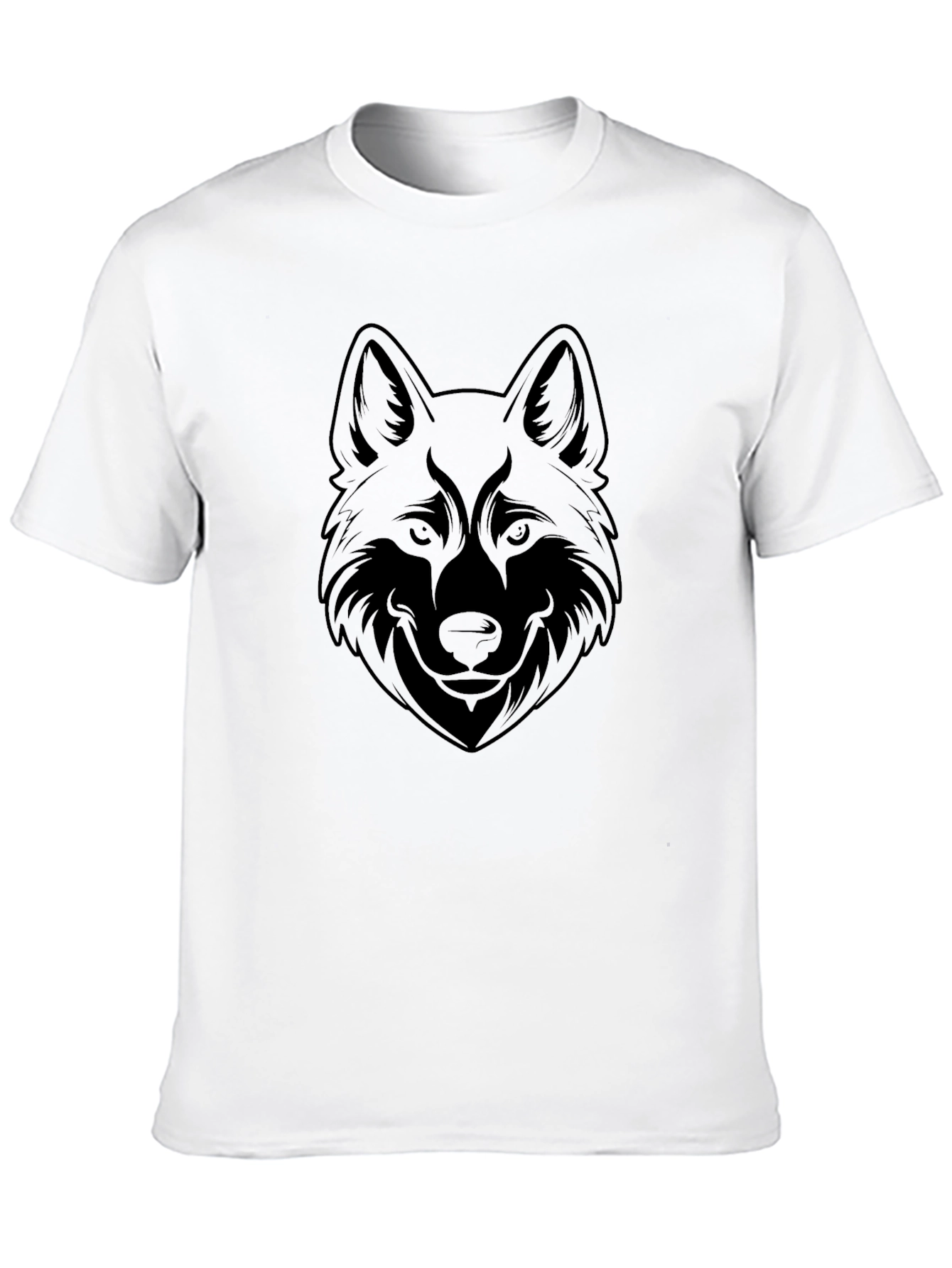 Black Wolf Graphic Tee - Mens Casual Style